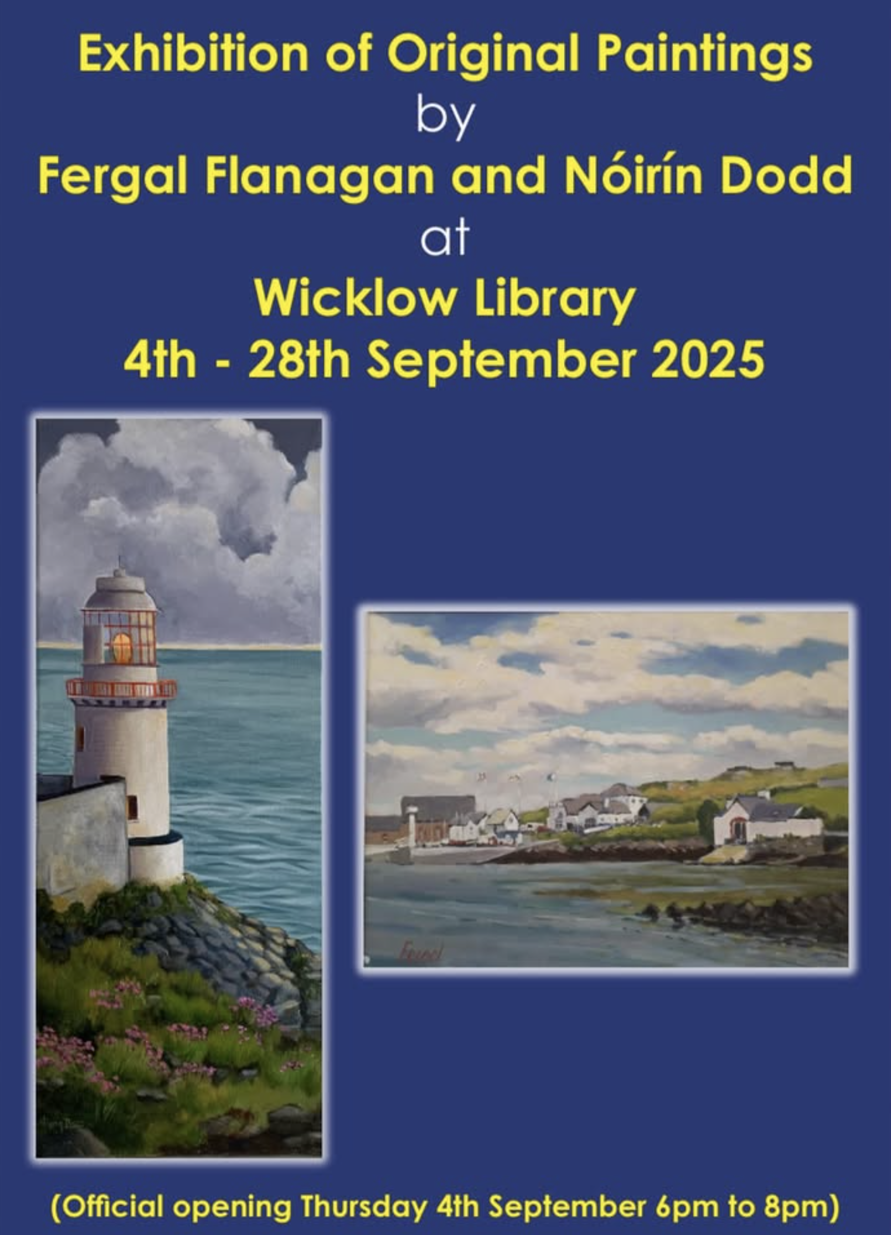 Paintings by Fergal Flanagan & Noirin Dodd at Wicklow Library