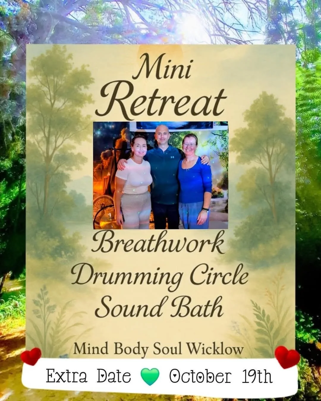Breathwork, Drumming Circle and Soundbath at Mind Body Soul Wicklow