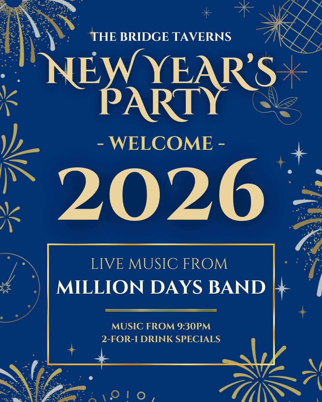 Live Music @ The Bridge Tavern (Million Days Band)