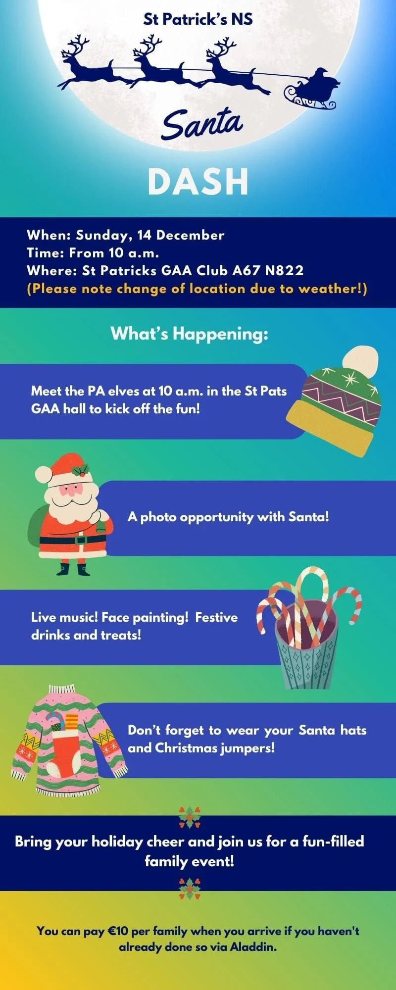 Santa Dash at St. Patrick's GAA [rescheduled from Dec. 7, venue changed from Wicklow Rowing Club]