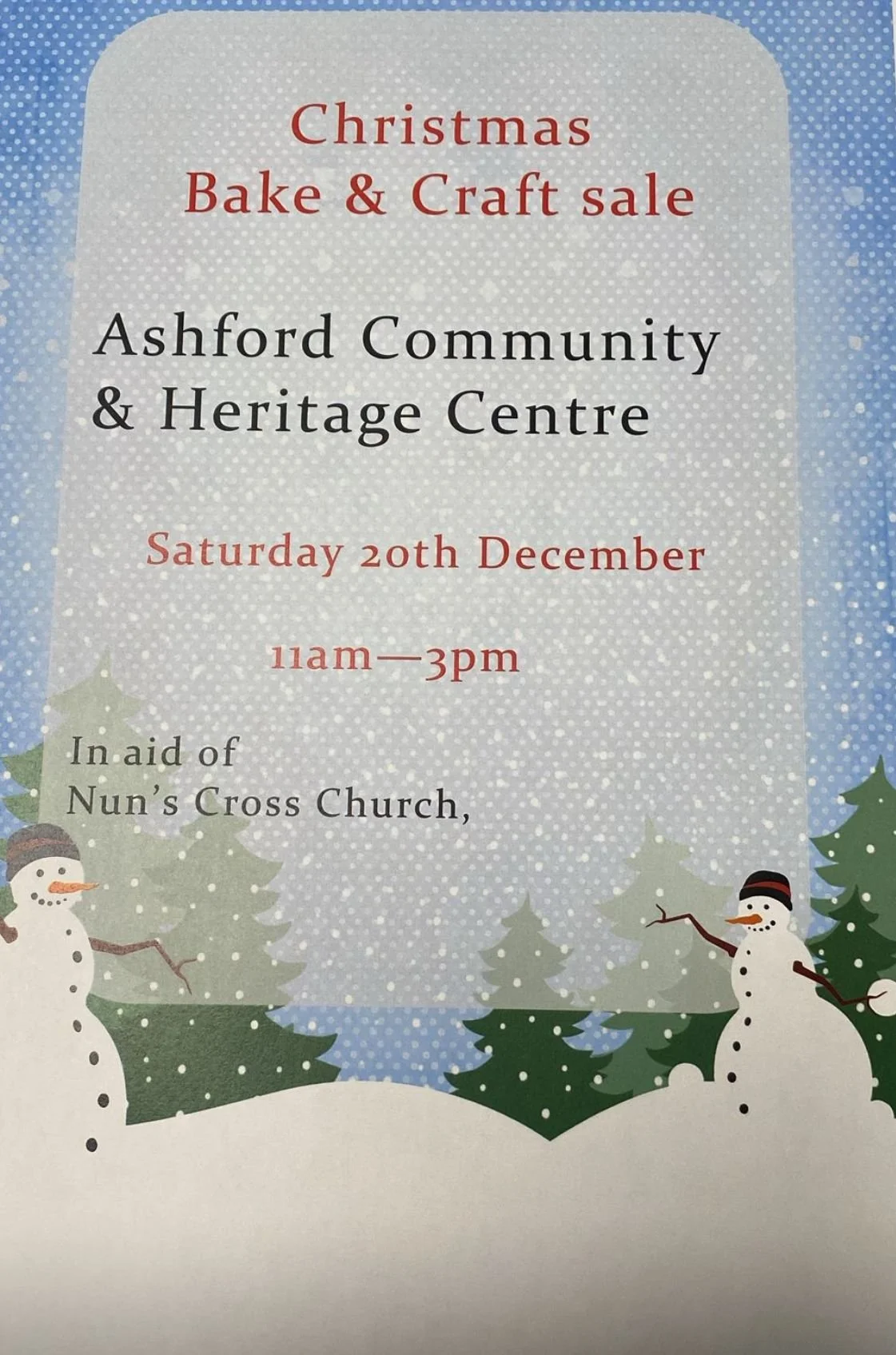 Christmas Bake and Craft Sale @ Ashford Community &amp; Heritage Centre