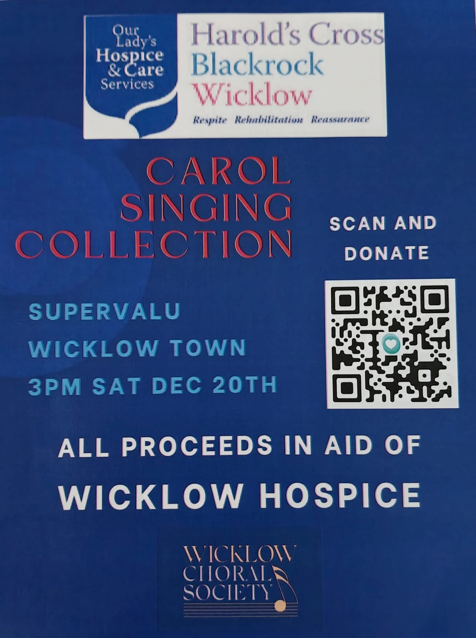 Carol Singing Collection In Aid Of Wicklow Hospice at SuperValu
