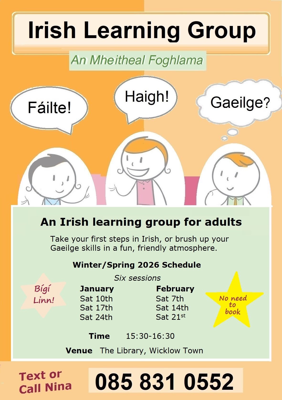 Irish Learning Group at Wicklow Library