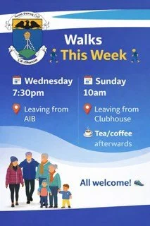 St. Patrick's GAA Weekly Walk, leaves from AIB