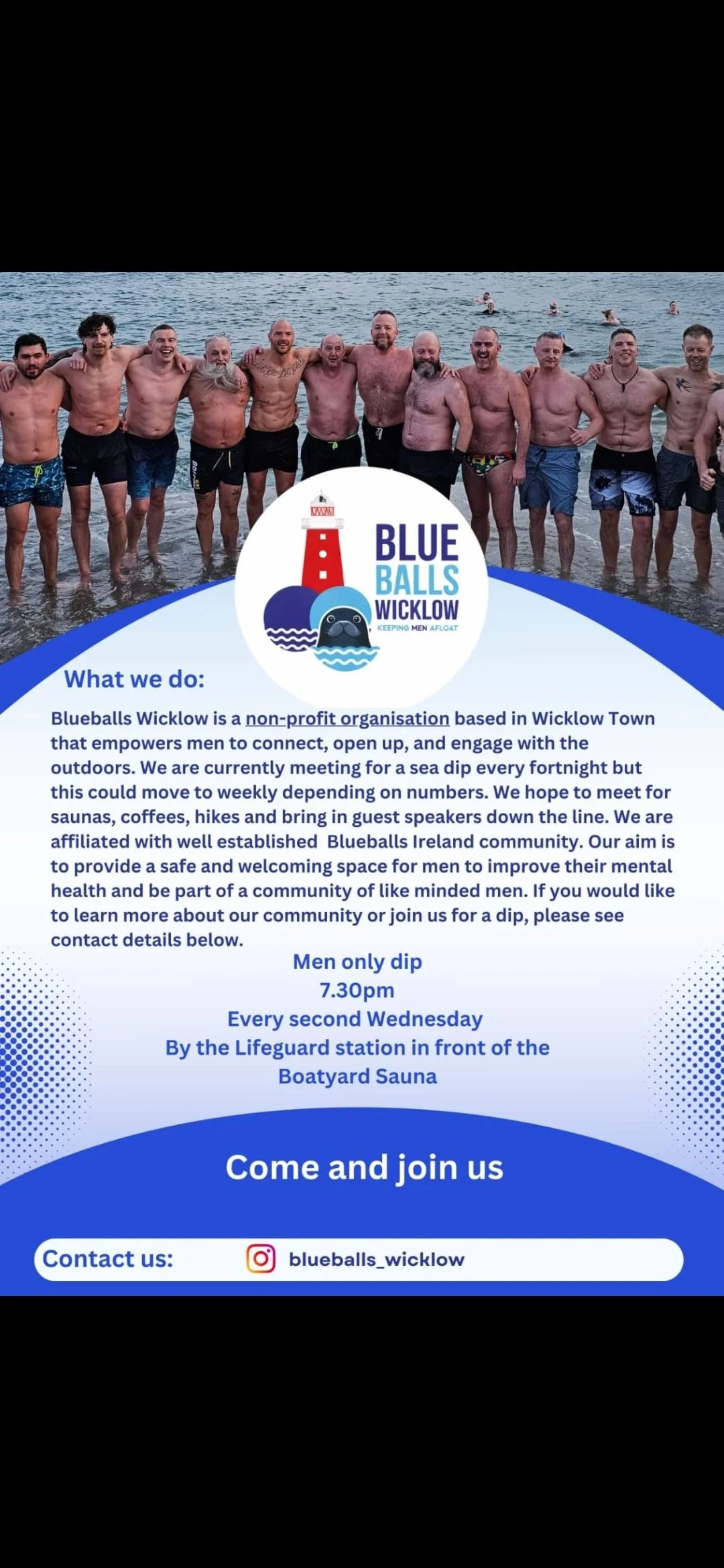 Blue Balls Wicklow Sea Dip at Wicklow Harbour Boatyard Sauna