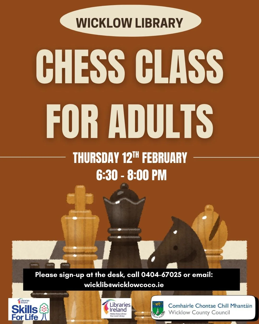 Chess Class For Beginners For Adults at Wicklow Library