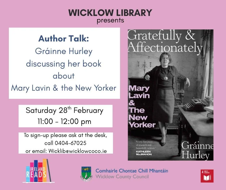 Author Talk with Gráinne Hurley @ Wicklow Library