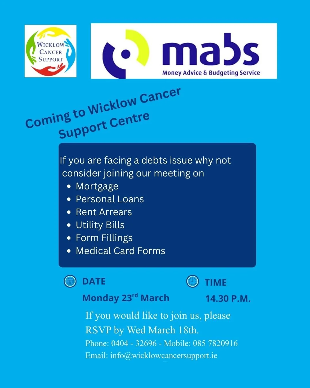 MABS at Wicklow Cancer Support Centre
