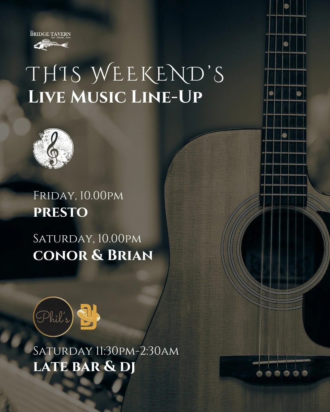 Live Music @ The Bridge Tavern (Conor &amp; Brian)