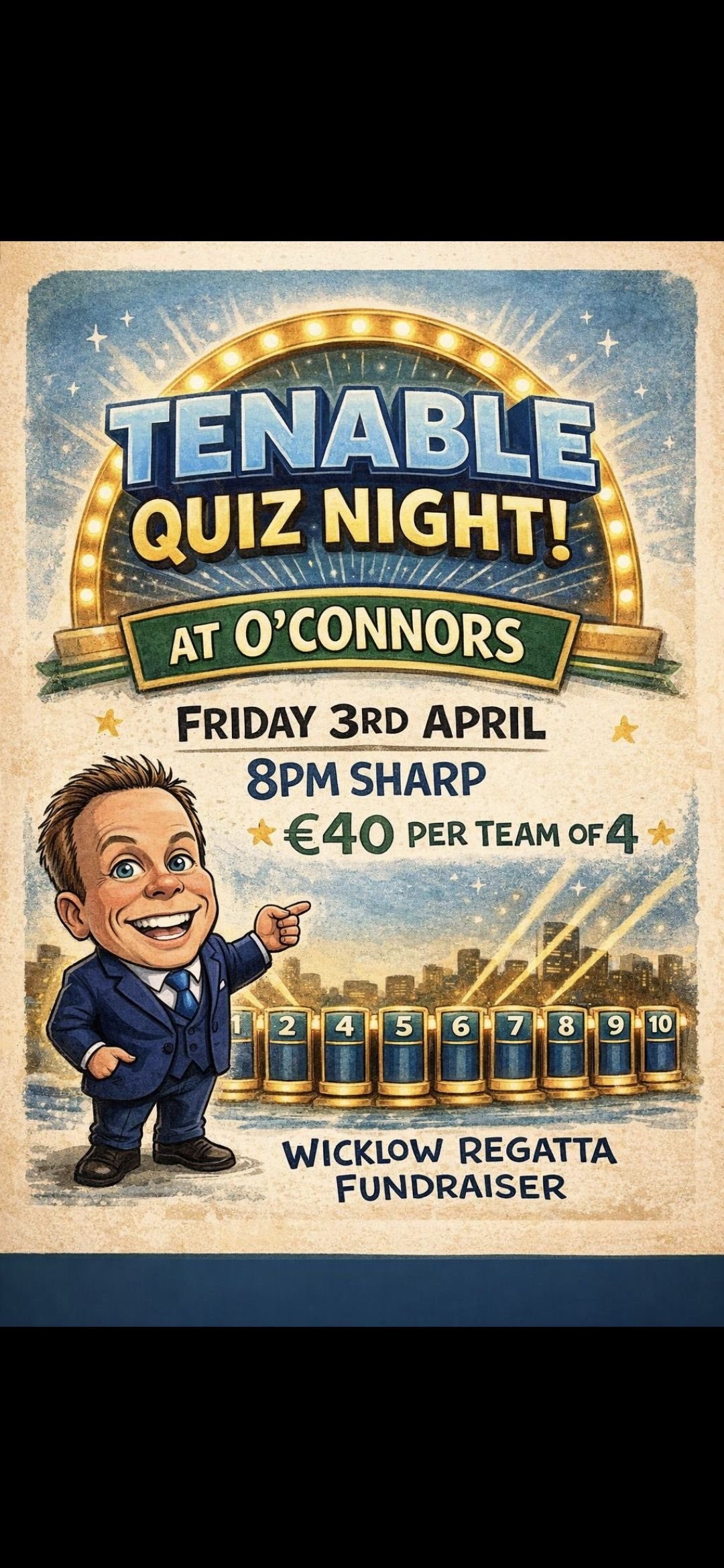 Tenable Quiz Night Wicklow Regatta Fundraiser at O'Connors