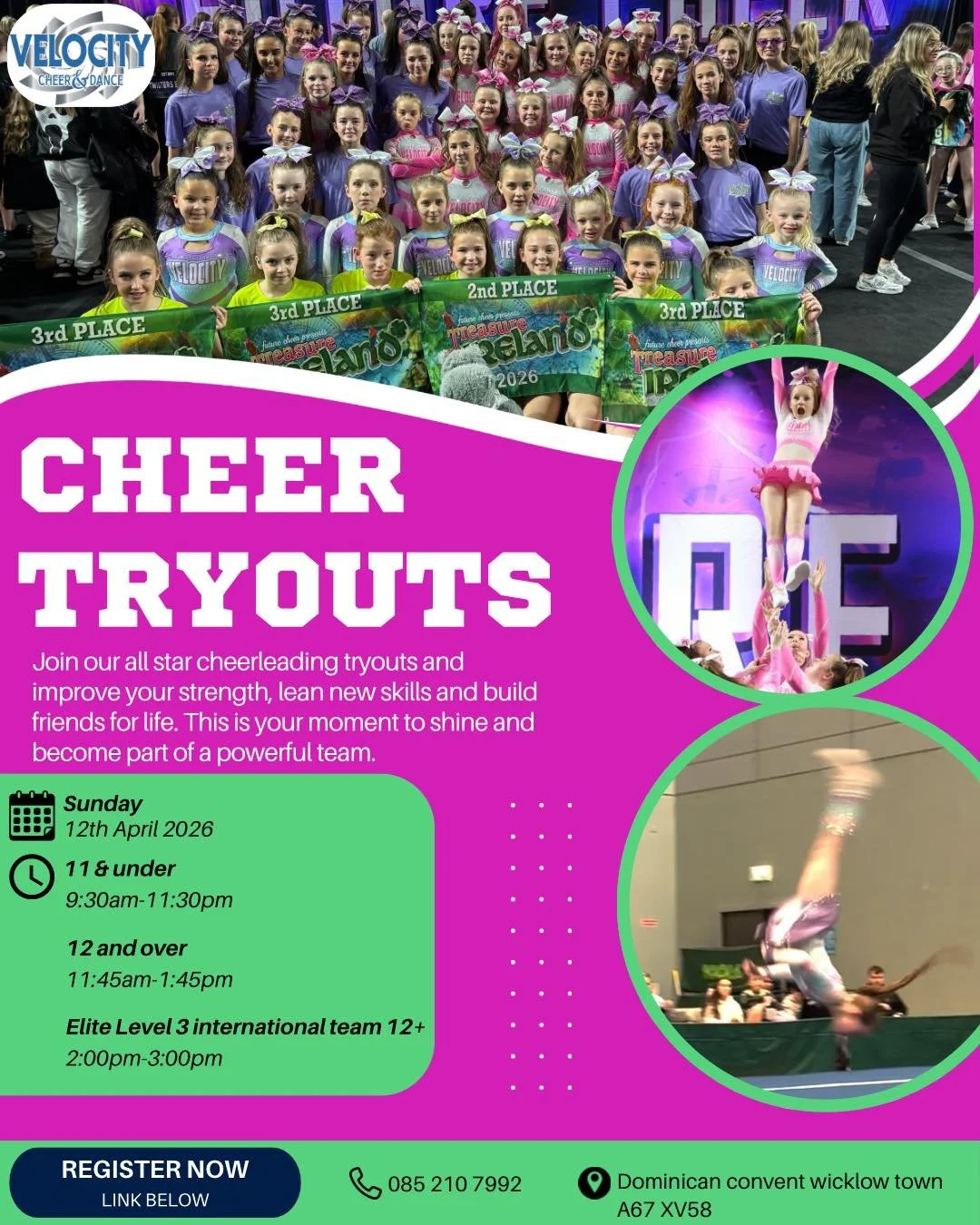 Cheerleading Tryouts at Dominican Convent Wicklow Town