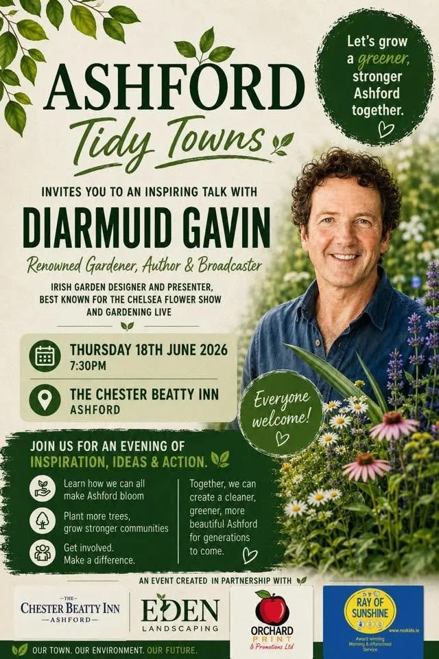 Ashford Tidy Towns Host  Diarmuid Gavin @ The Chester Beatty Inn