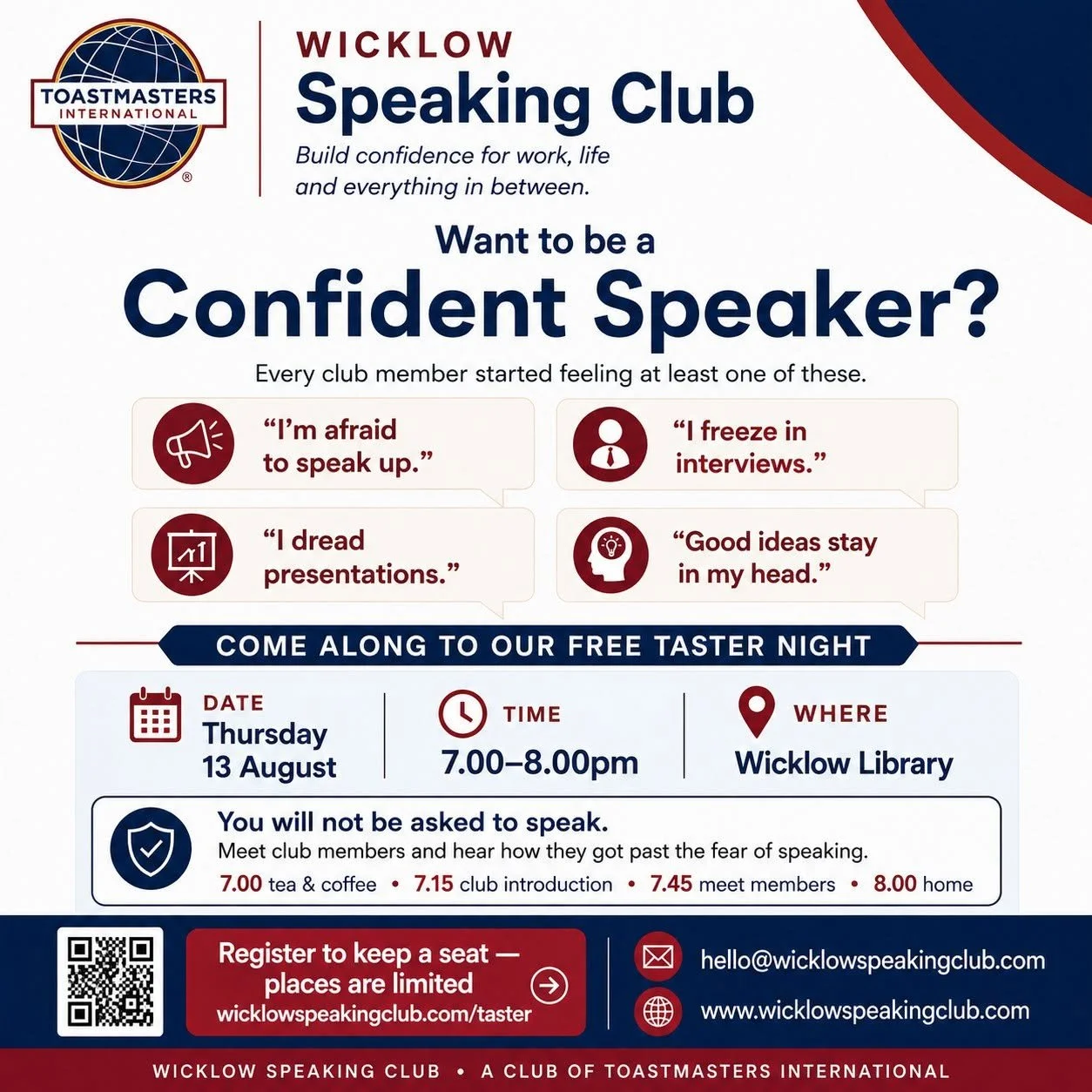 Wicklow Speaking Club - Taster Night @ Wicklow Library