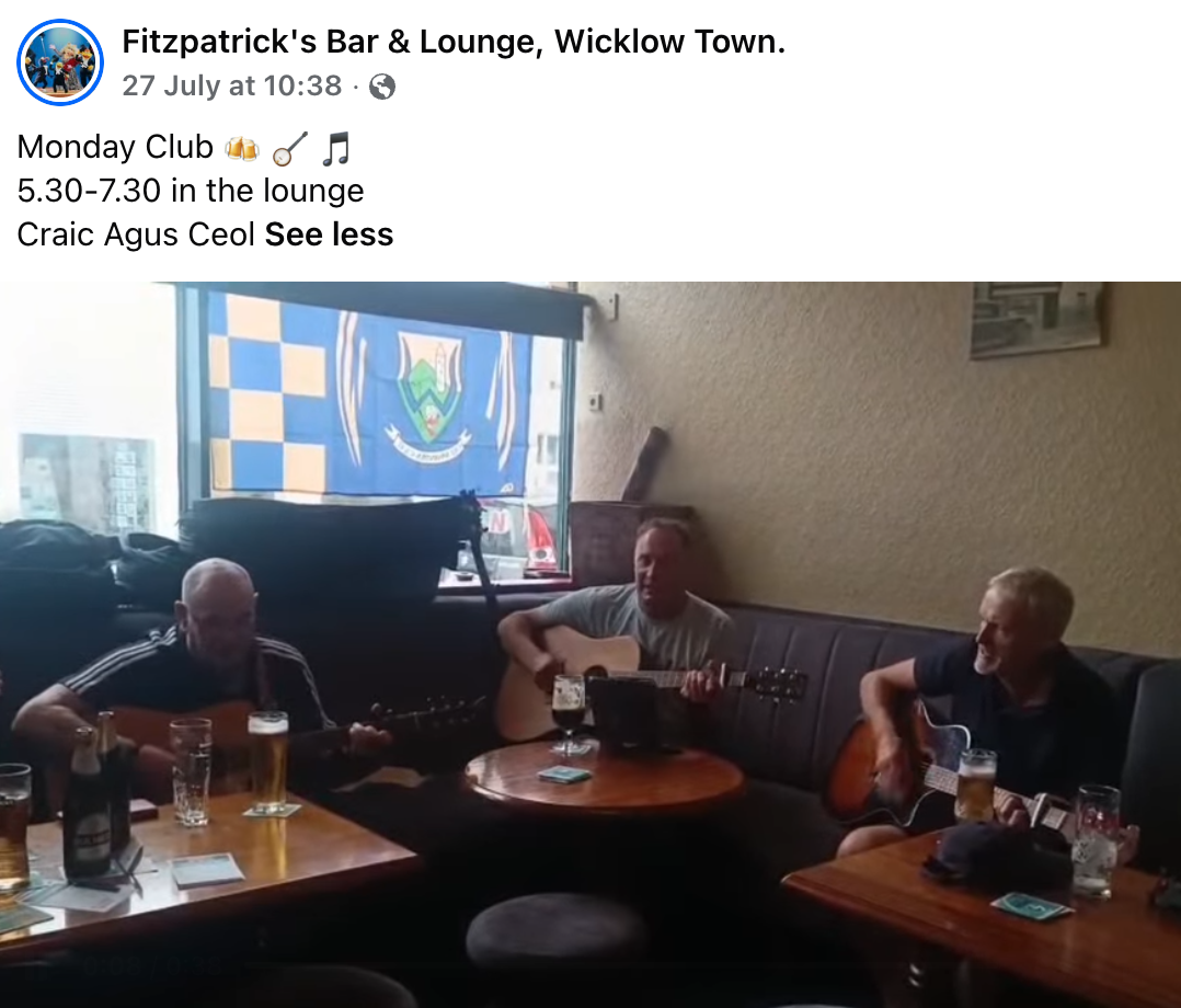 Traditional Irish Folk Session @ Fitzpatrick's Bar
