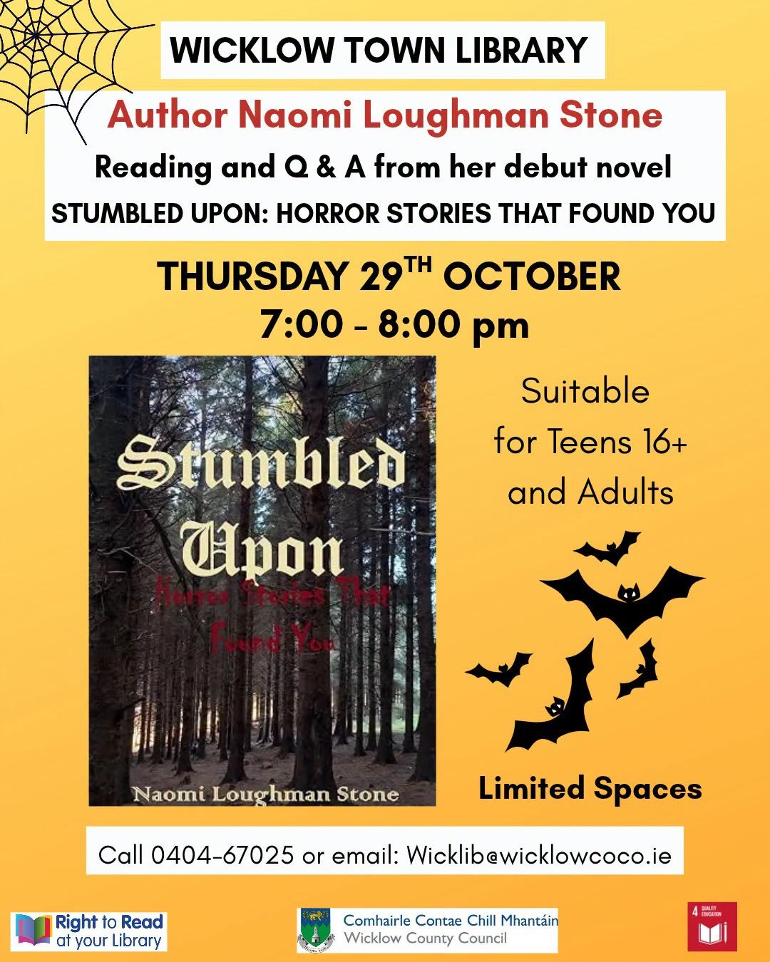Author Talk with Naomi Loughman Stone @ Wicklow Library