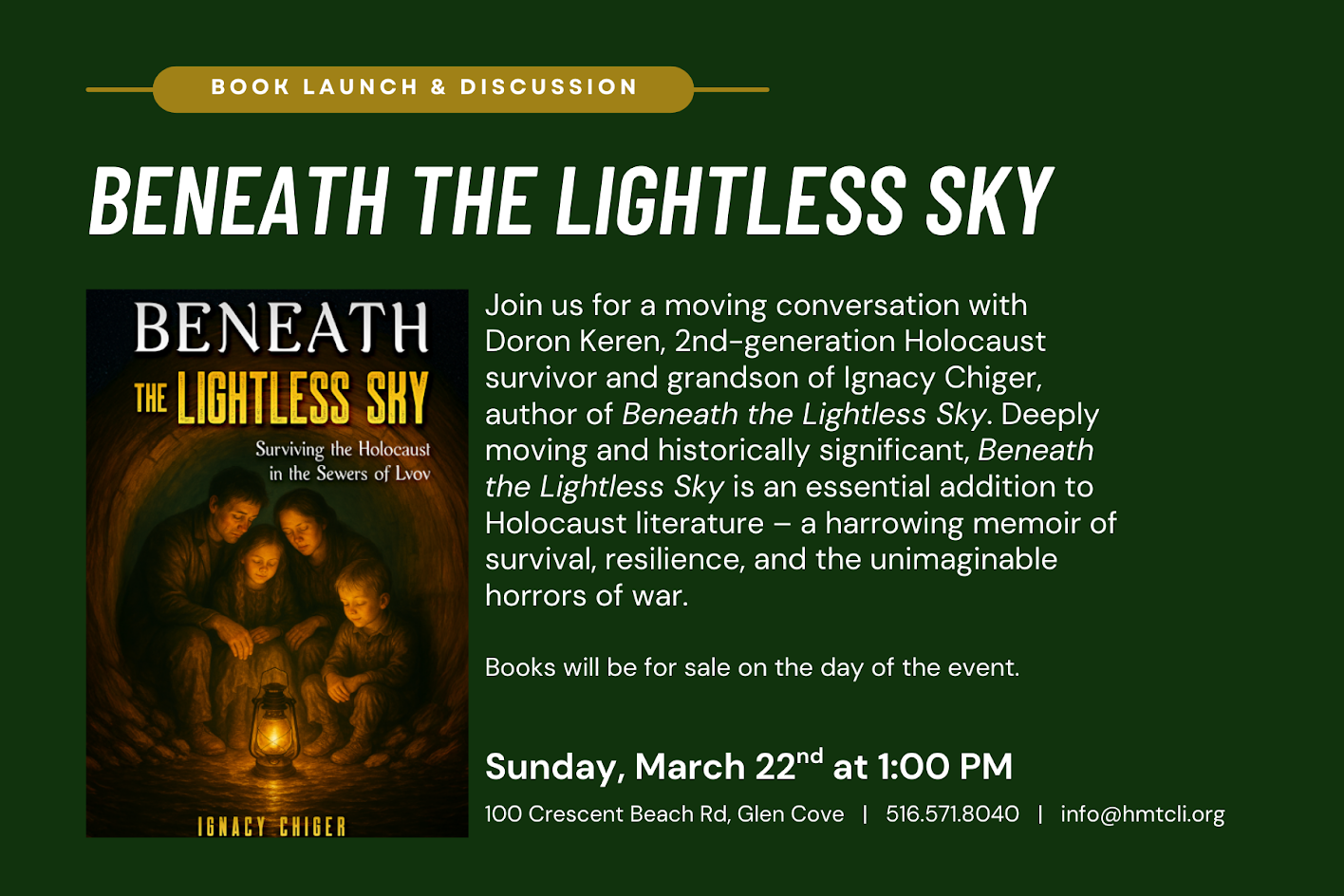 Book Talk: "Beneath the Lightless Sky"