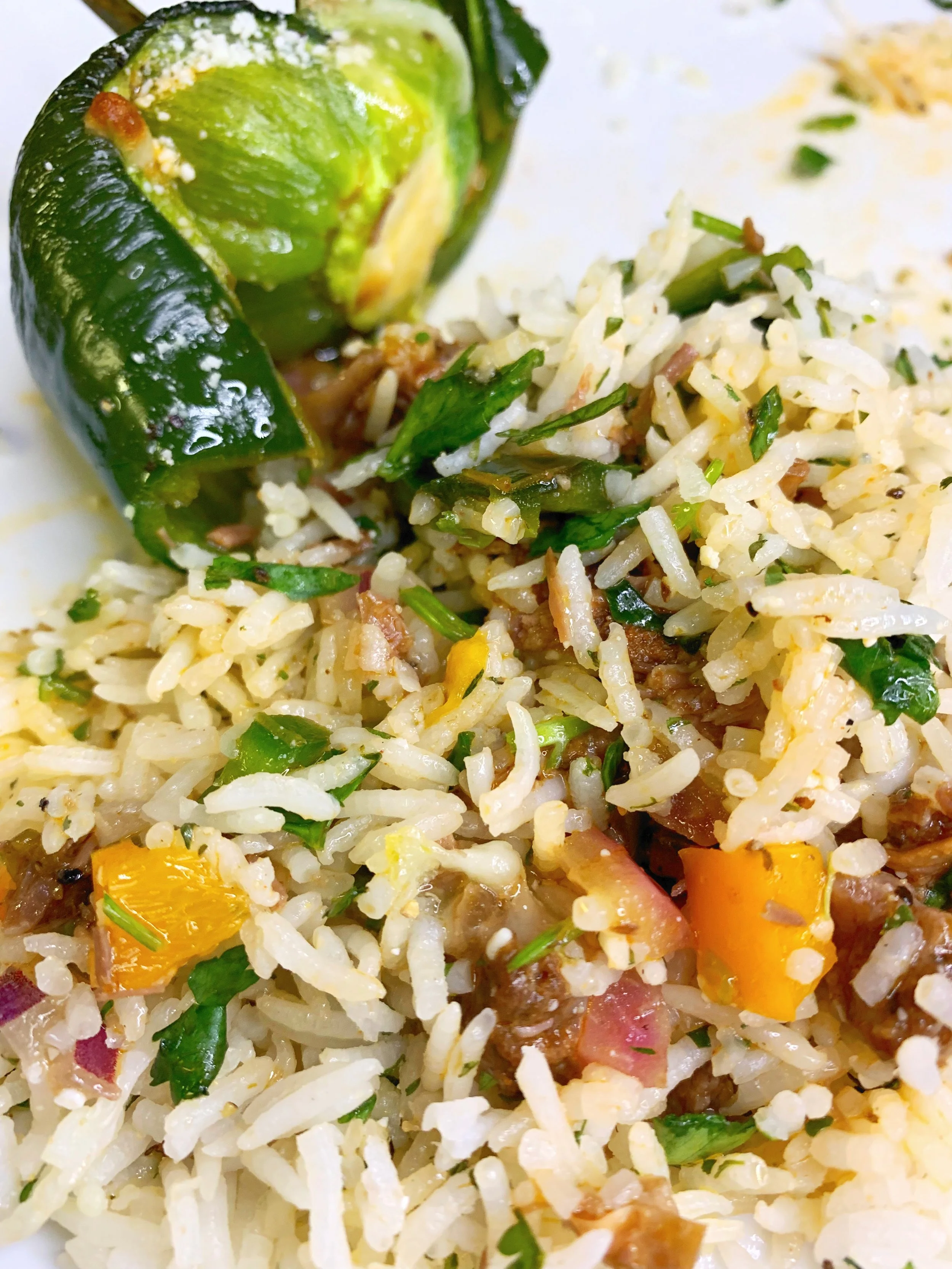 Paired with a yummy Cilantro-Lime rice, Basmati rice makes for a light, refreshing texture .