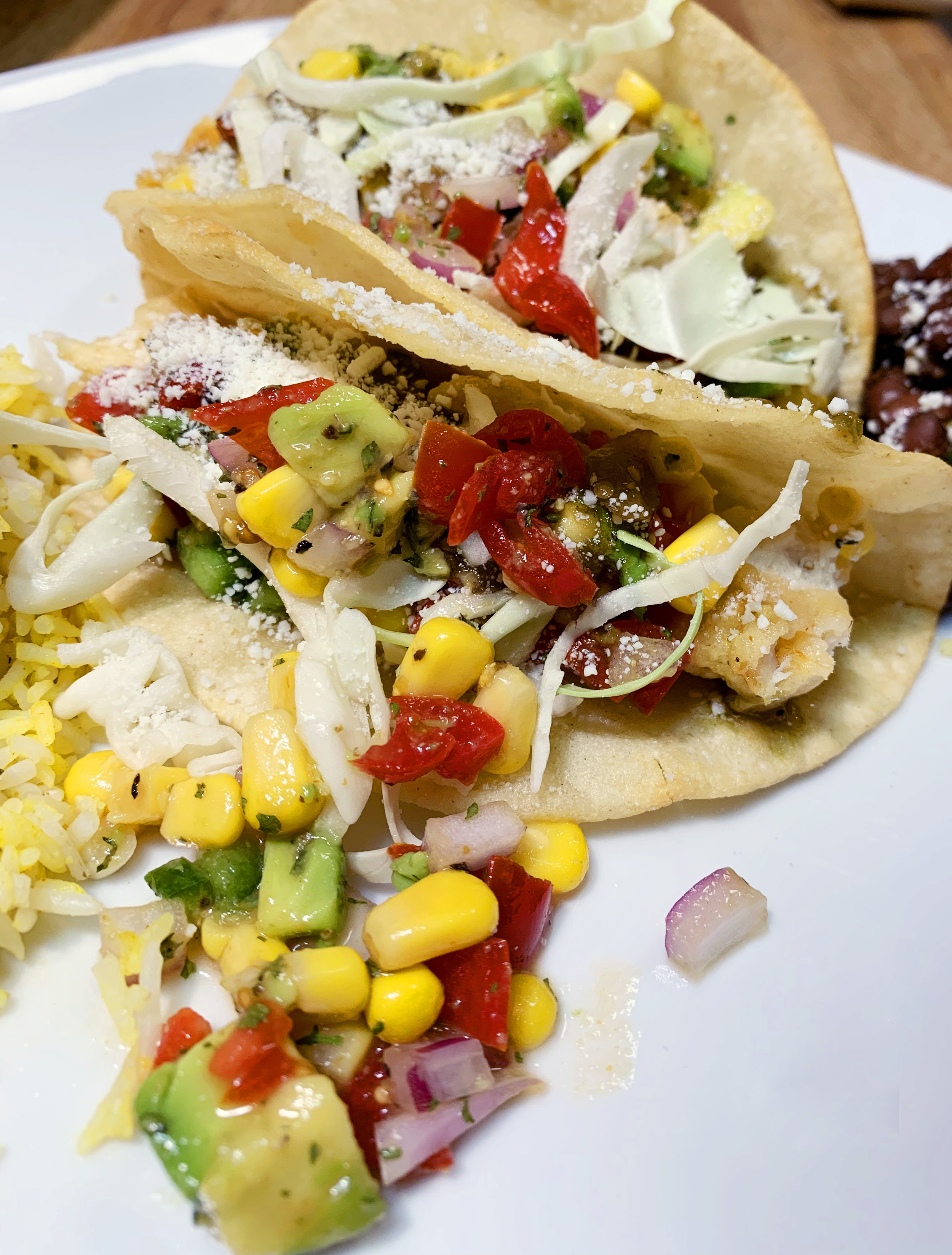Battered Wahoo Fish Tacos