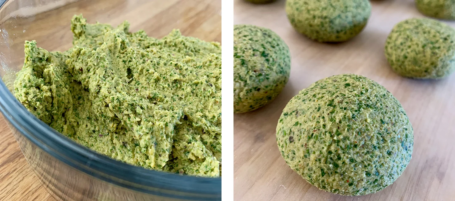Allowing the dough to chill in the fridge before rounding it out is essential for the balls to hold their shape.