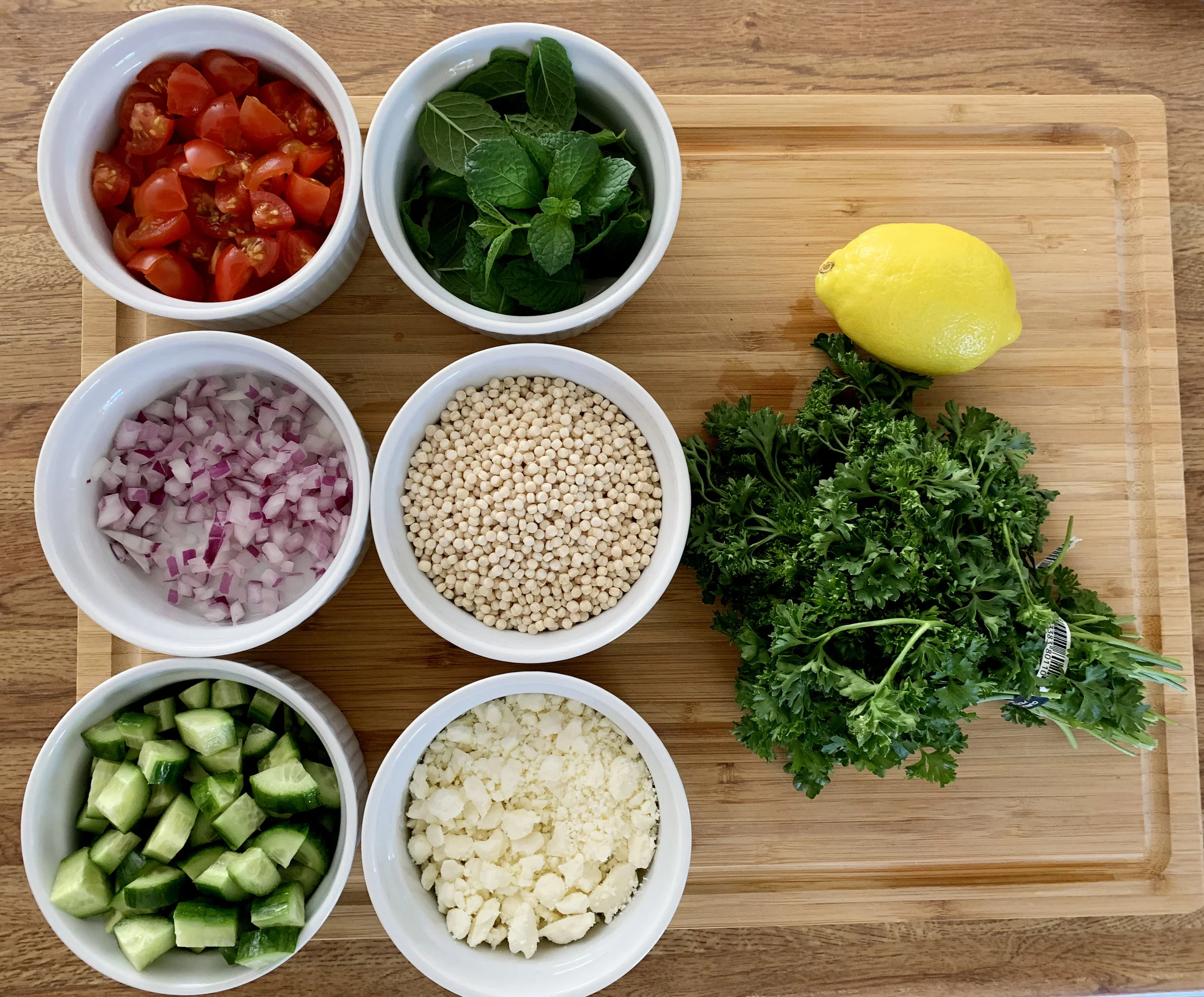 Tabbouleh Salad ingredients