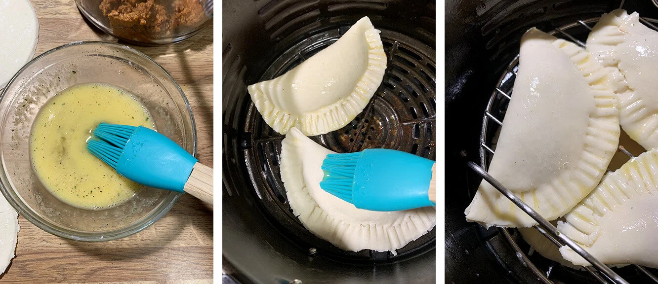 Egg wash and air fry (or bake!)