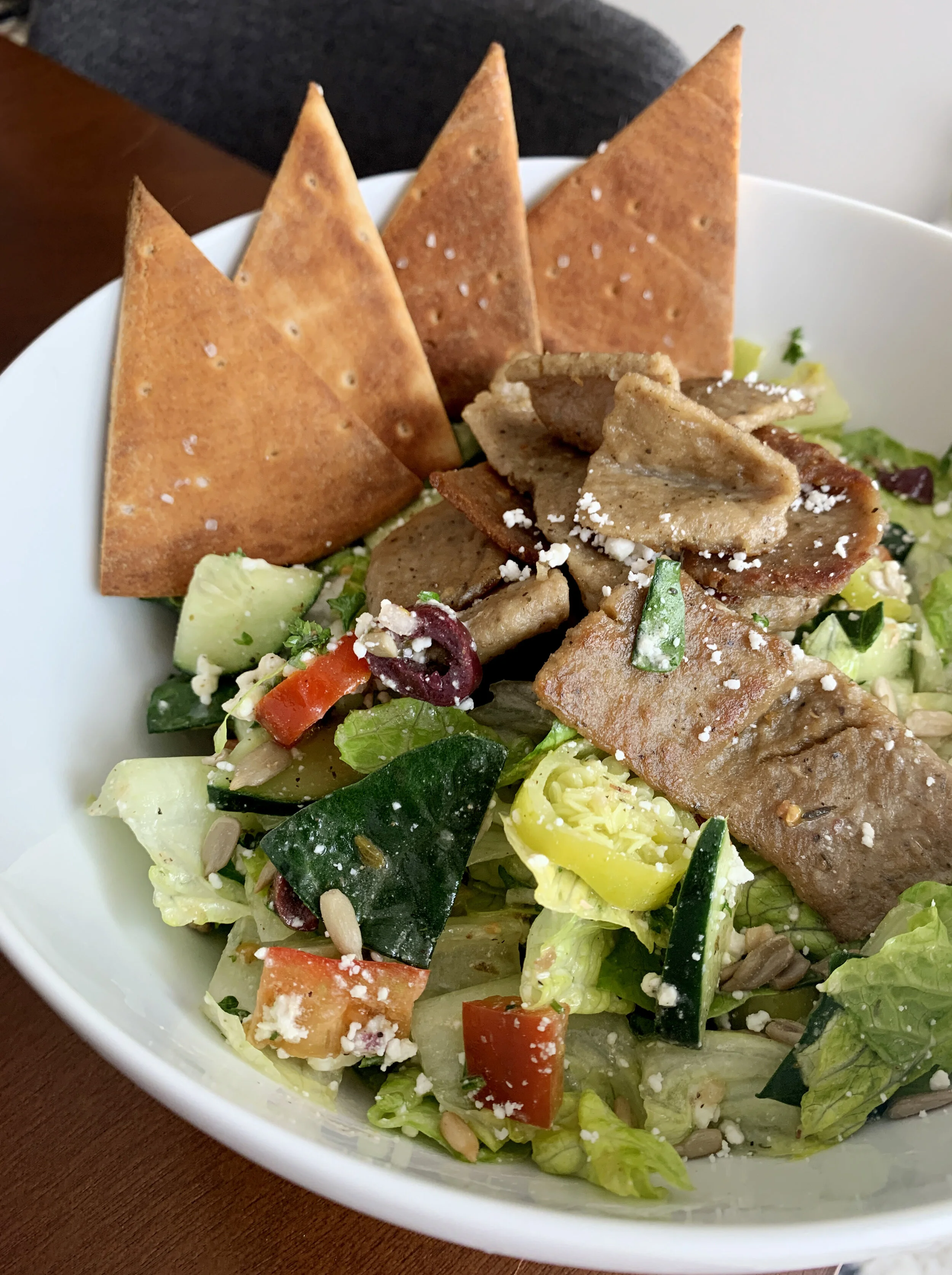 If you’re vegan/vegetarian, simply leave out the feta and meat!