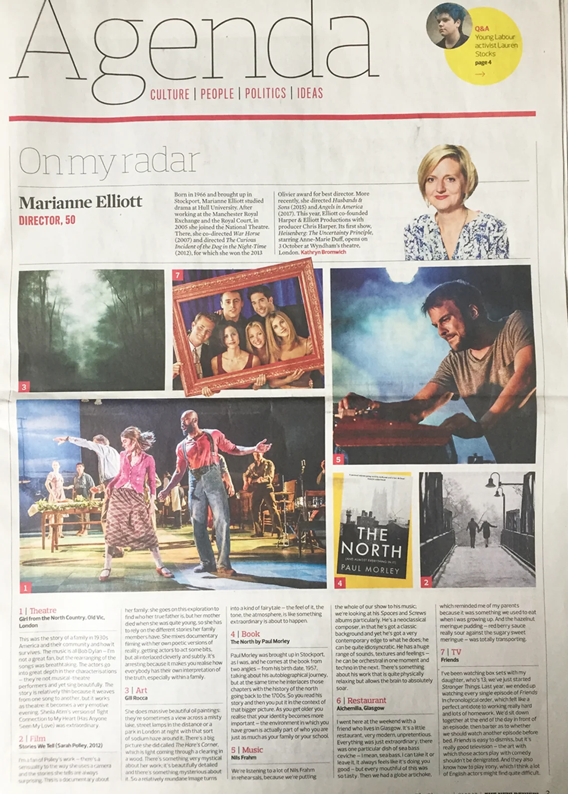 Marianne Elliott on Gill Rocca in The Observer