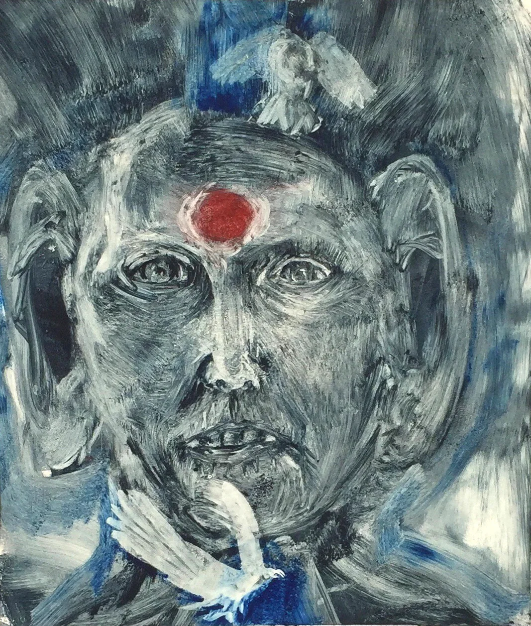 Self Portrait Monotype on the Occasion of My Birthday