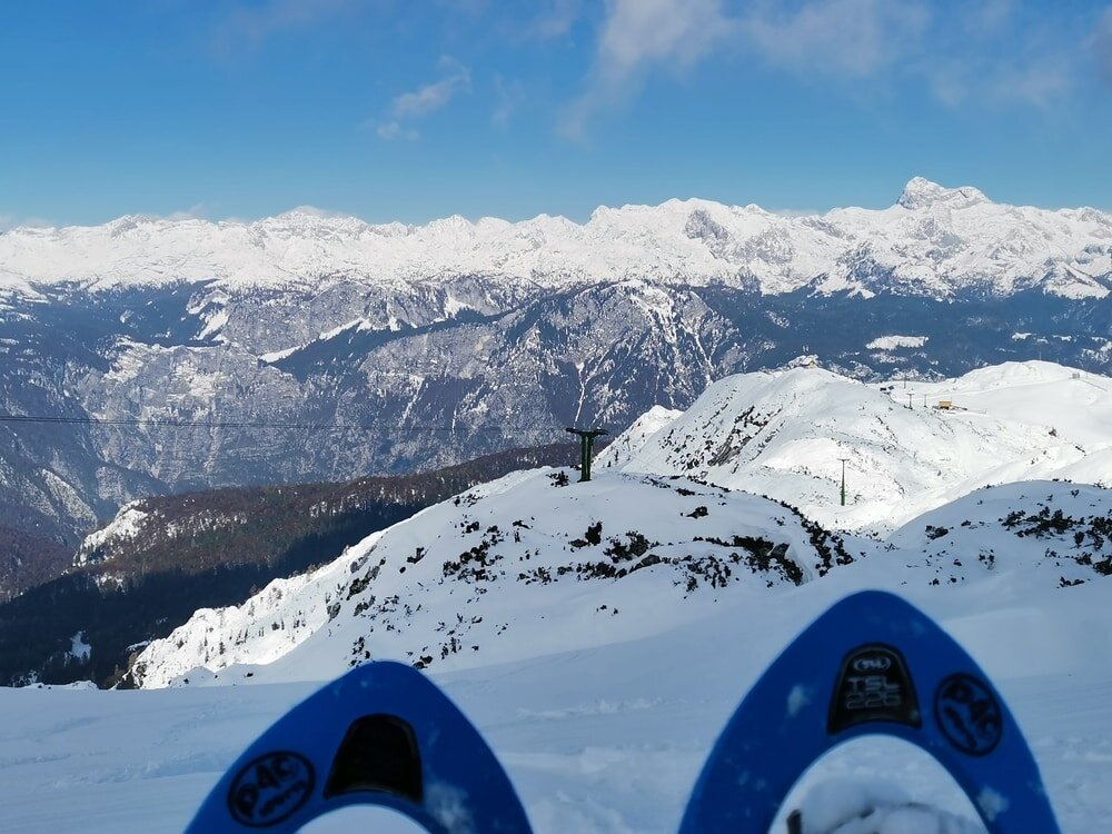 Snowshoeing on the Dobrava