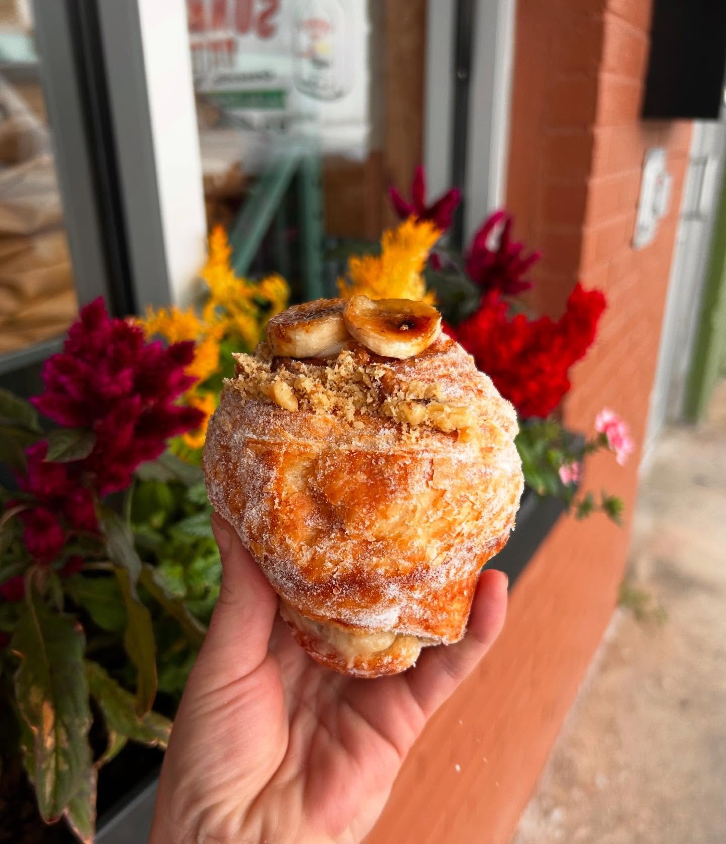 It&rsquo;s Friday which means our croissant banana bombs are available and you don&rsquo;t want to miss these. They are filled (and I mean filled) with our homemade banana pastry cream, what a dream&hellip;.