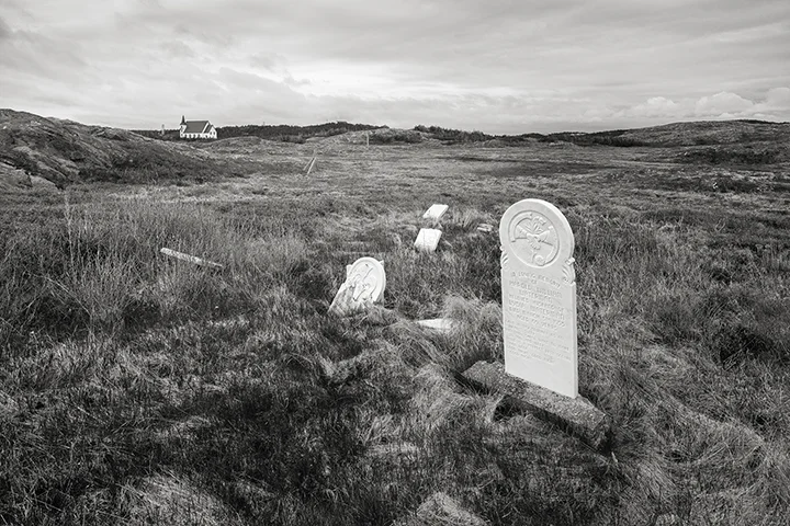 The graveyard looking back to the United Church