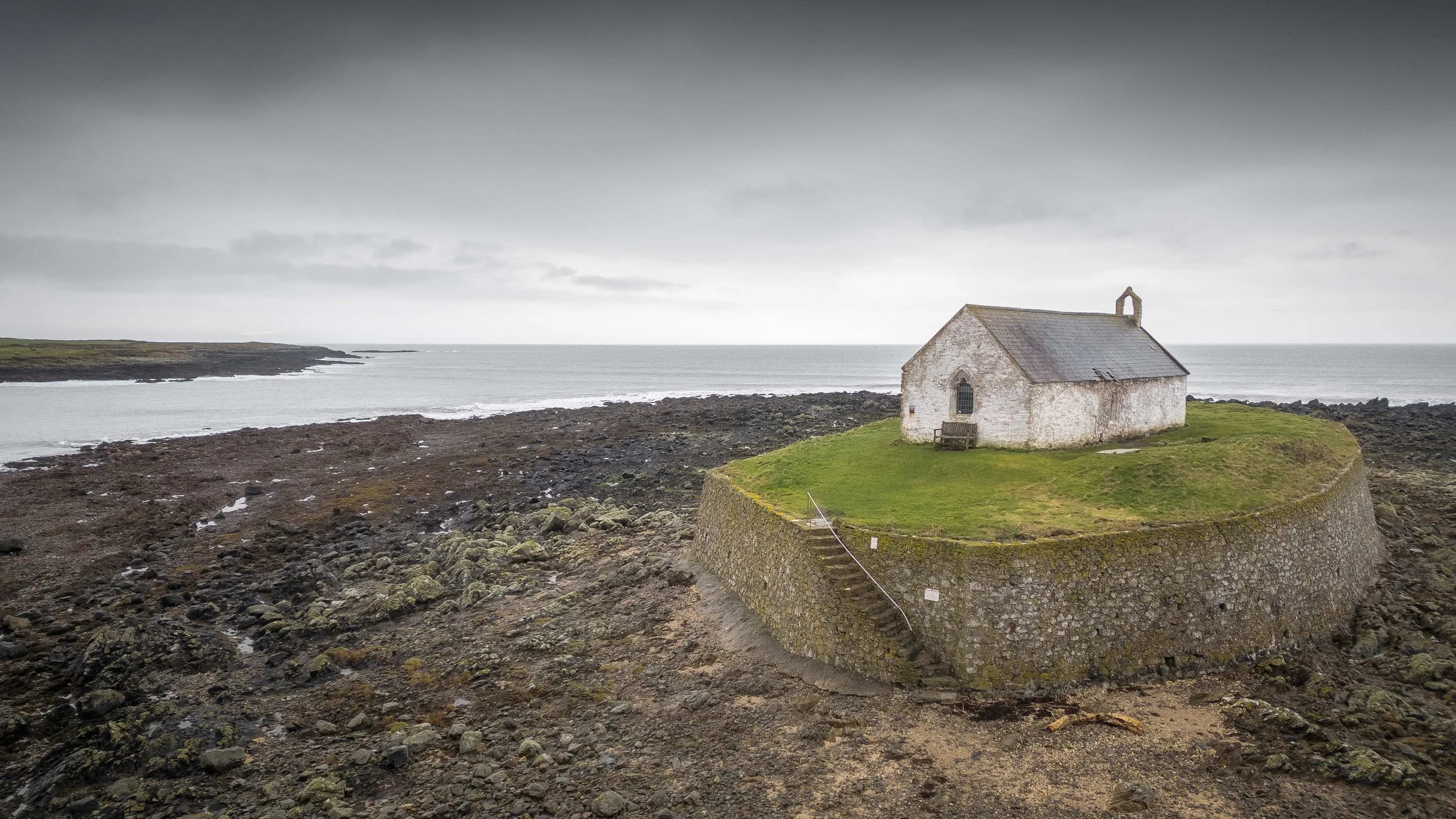 Photographing Cwyfan Church in Anglesey