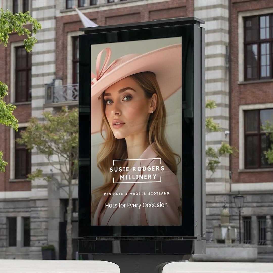 How exciting is this? In the latest phase of my mission to take over the world one hat at a time, the amazing team at @gooutbrite have created a fabulous billboard for @susierodgersmillinery which will be appearing in and around Paisley over the next