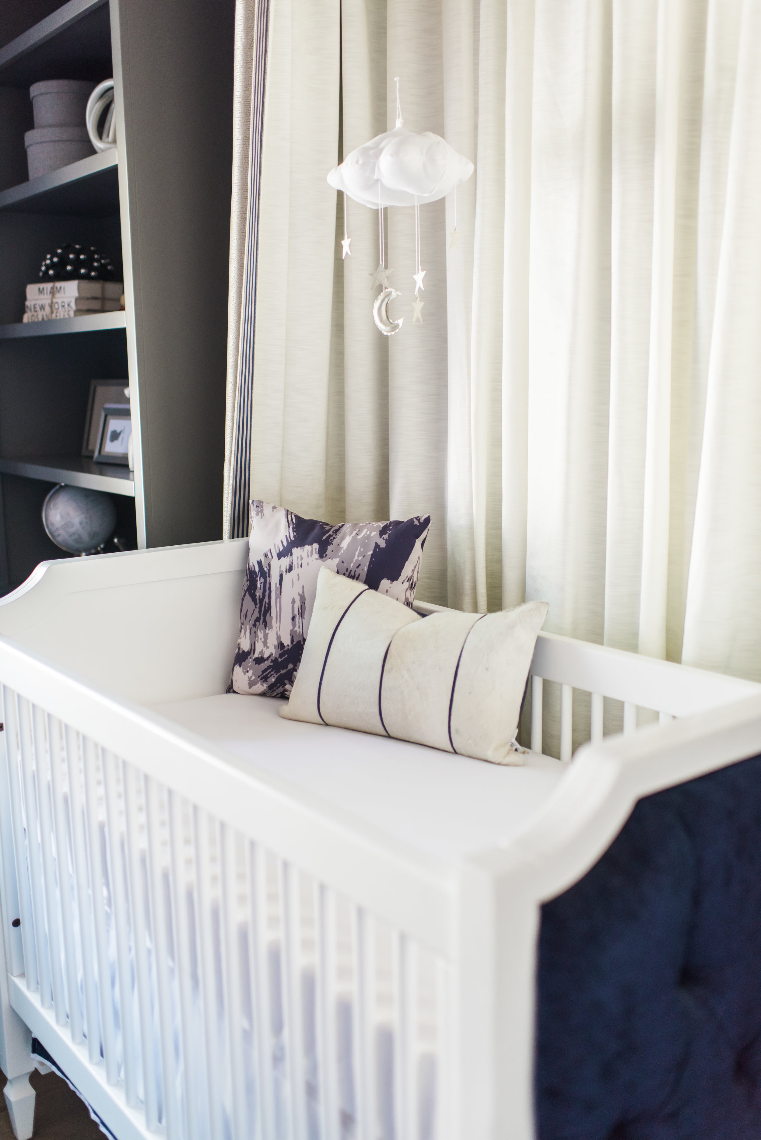 Navy Blue Boys Nursery designed by Rockabye Mommy