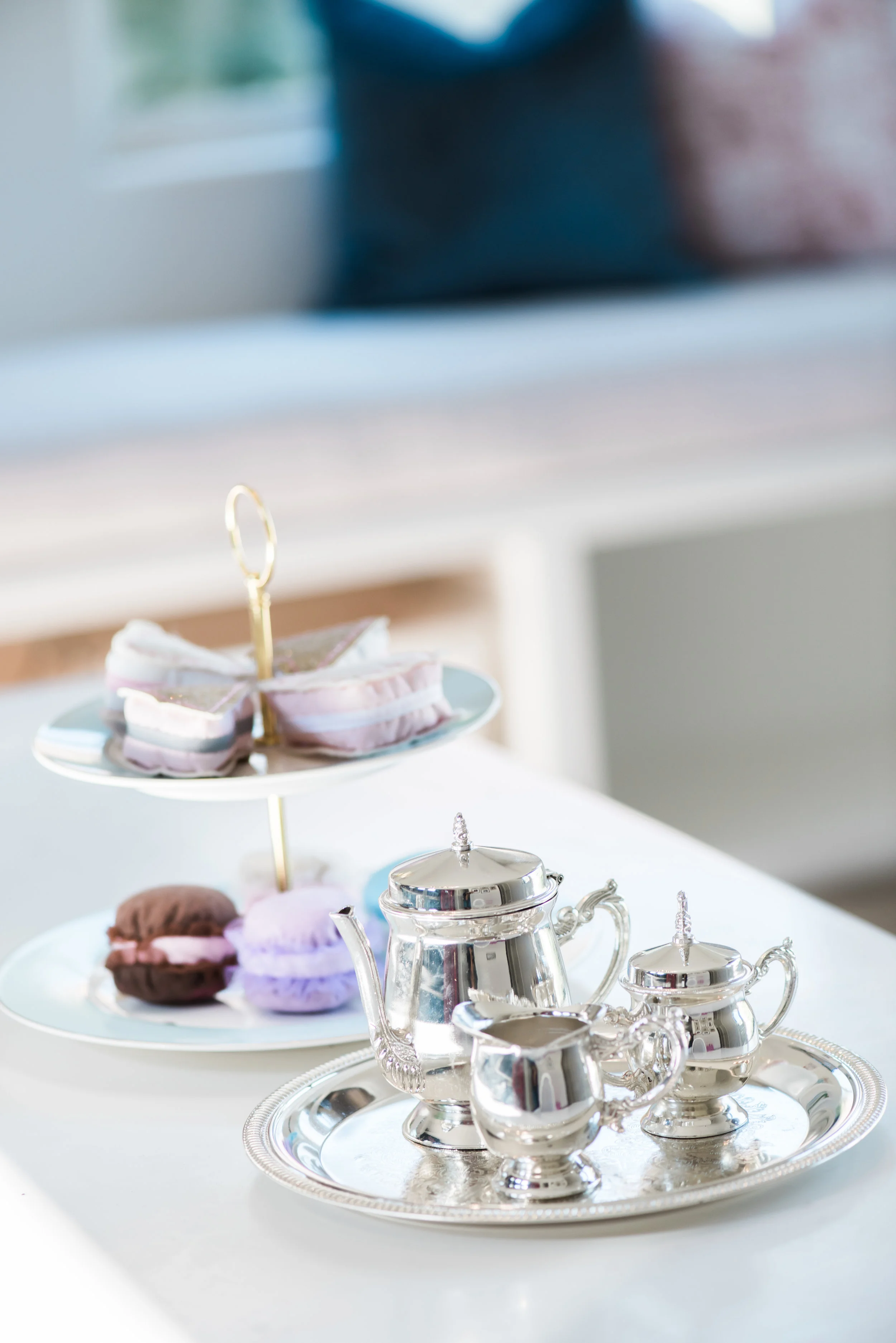 Pottery Barn Kids Tea Set in a Play Room designed by Rockabye Mommy 