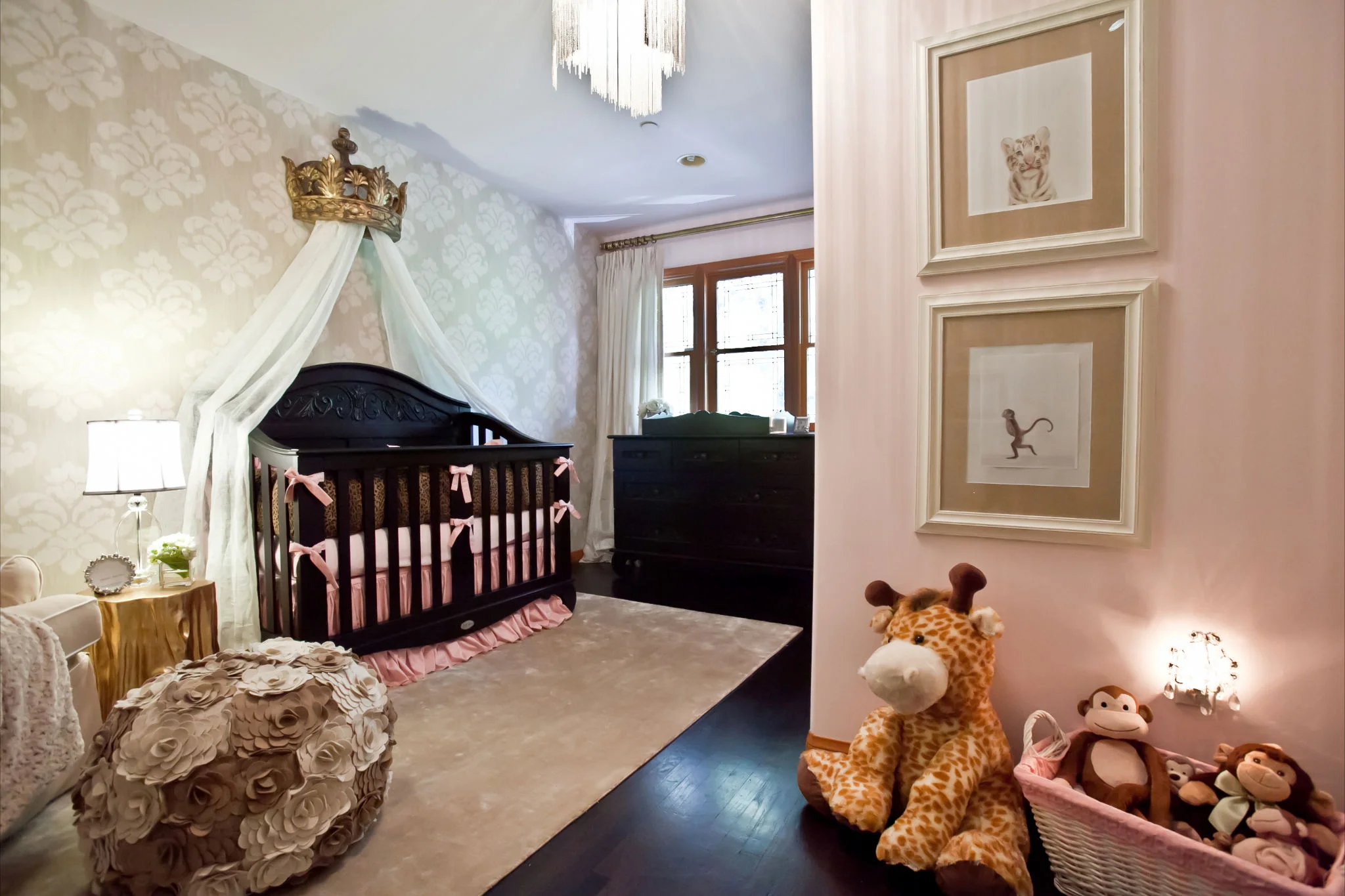A Backstreet Girl's Nursery Room designed by Rockabye Mommy