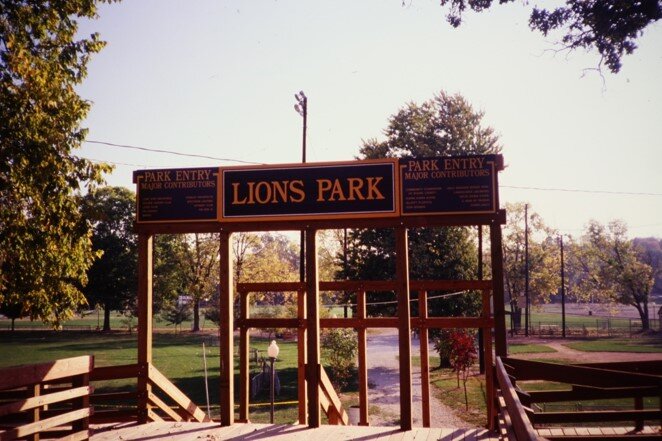 Lions Park Renovation 1990-1997 Elm Street Entrance 