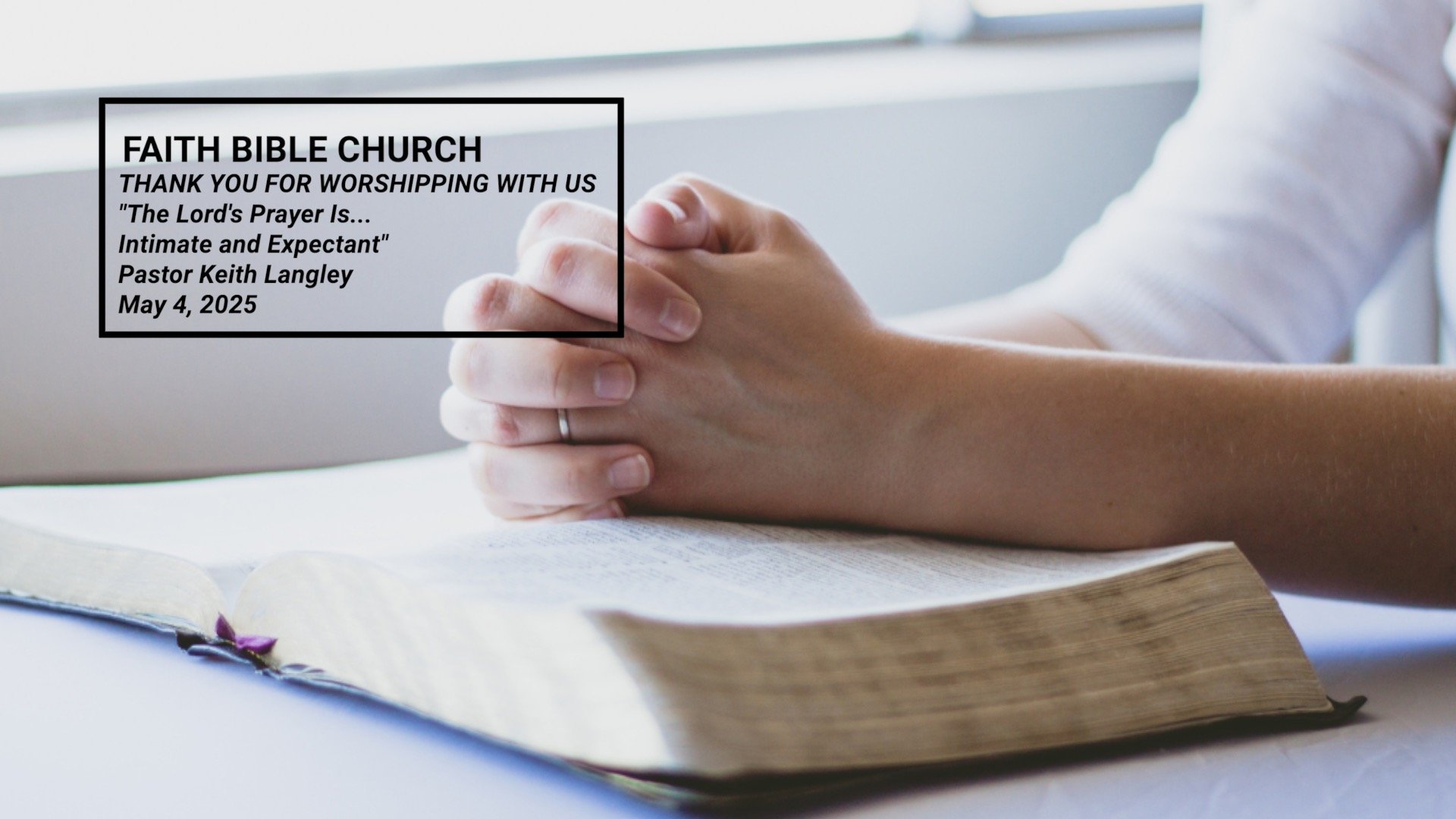 The Lord's Prayer Is... pt 1