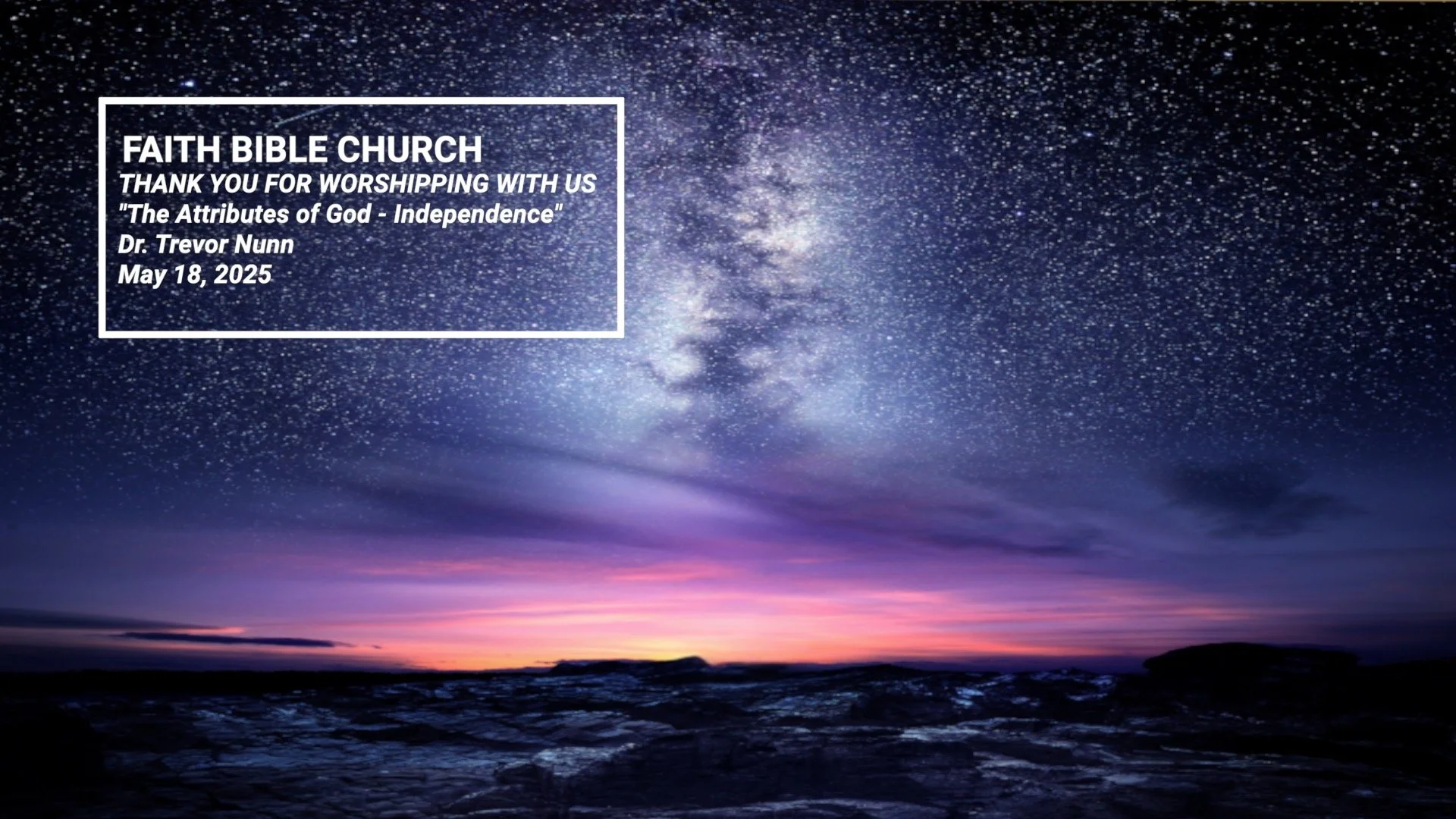 The Attributes of God  - Independence