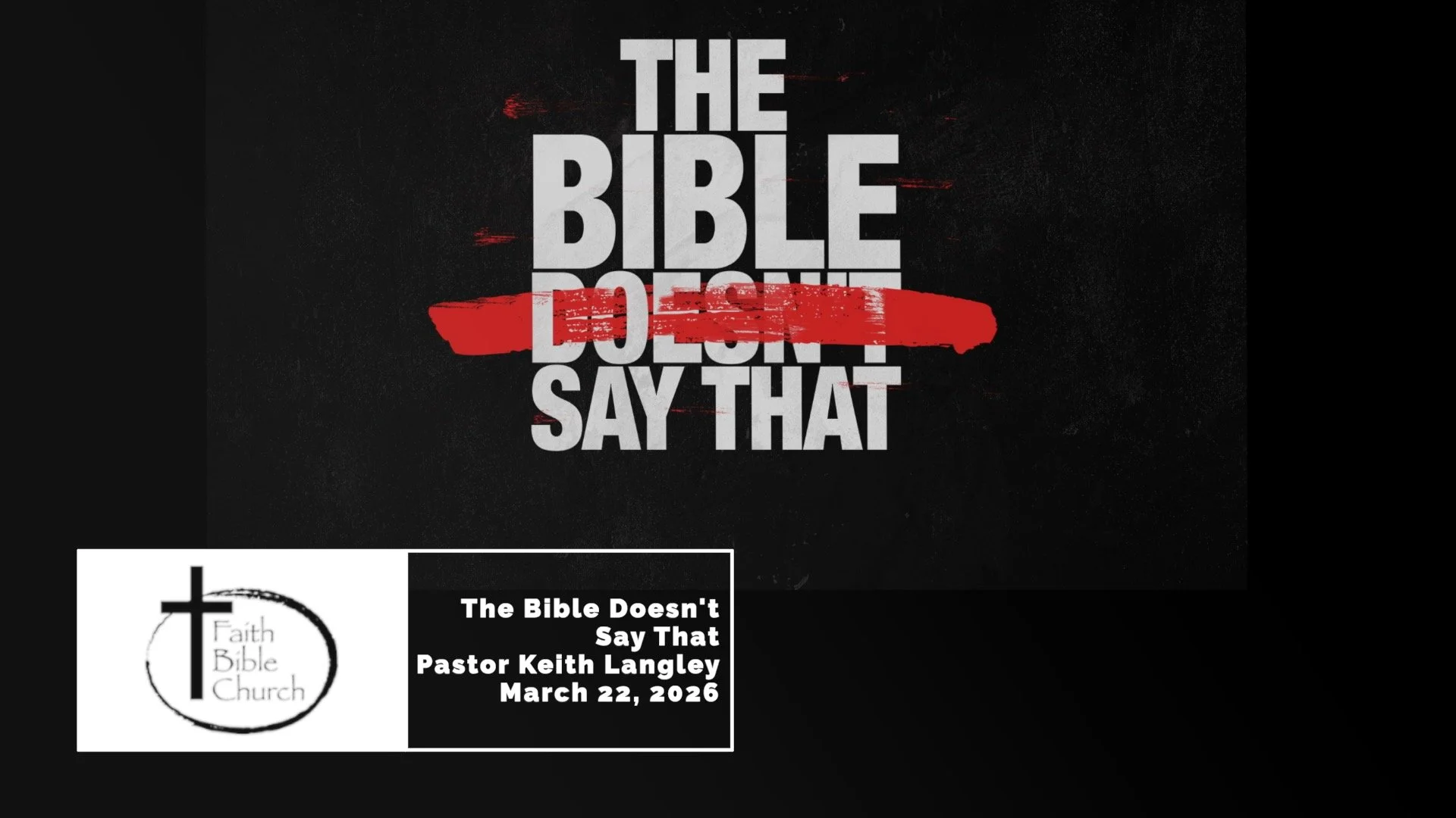 The Bible Doesn't Say That