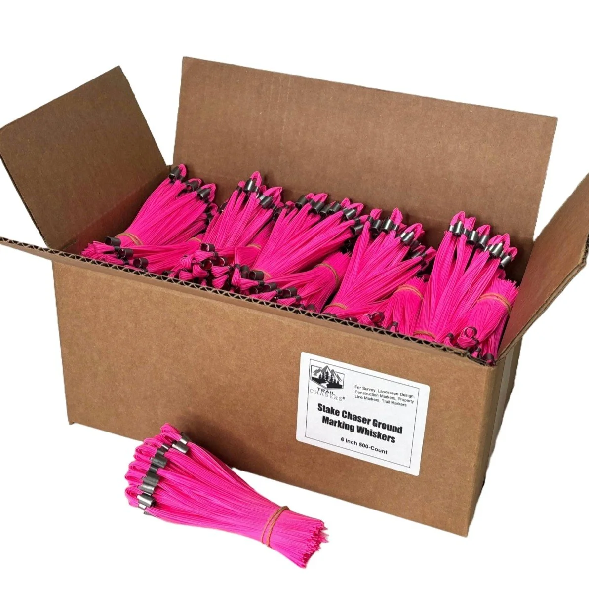 Trail Chasers Pink 500 Count Marking Flags.jpeg