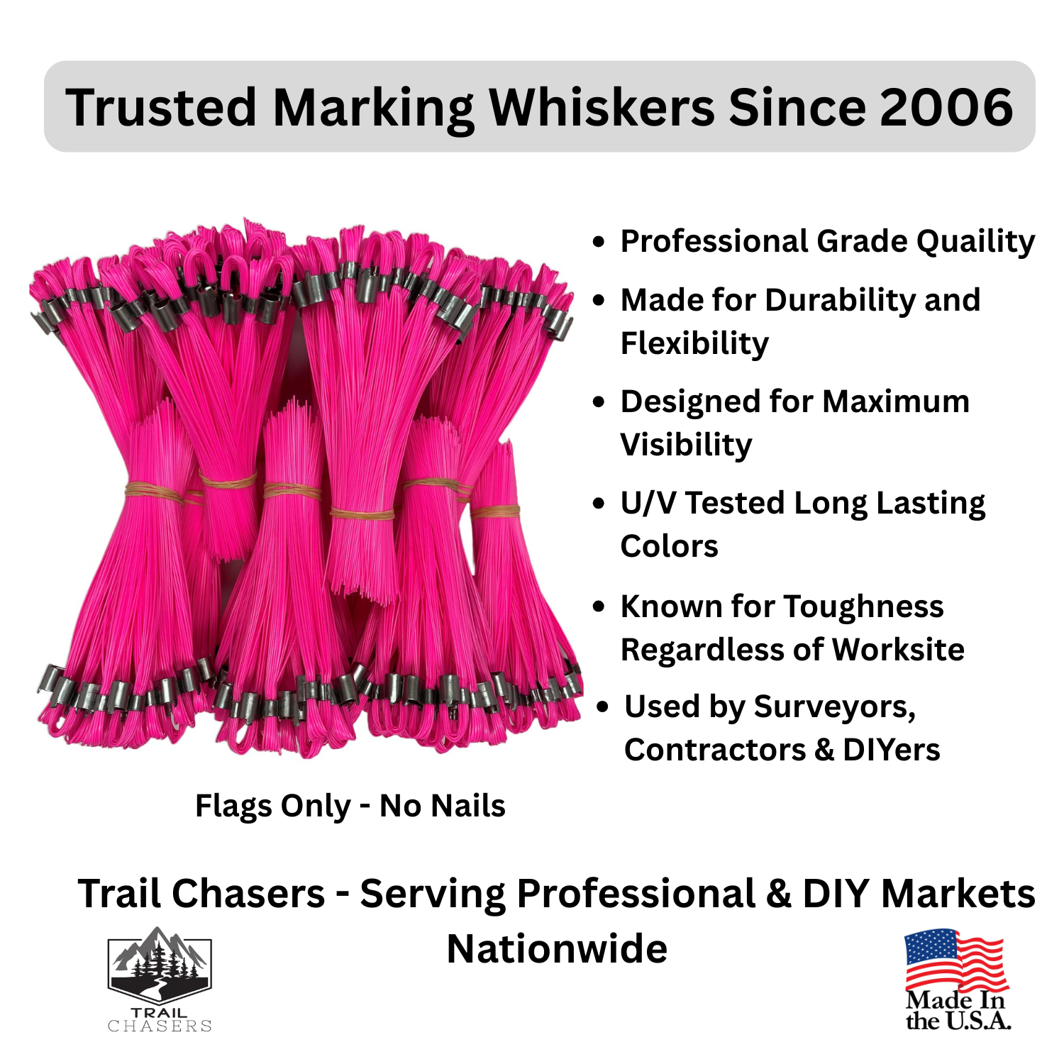 Trail Chasers Pink Marking Flags for Survey Construction Landscaping.png