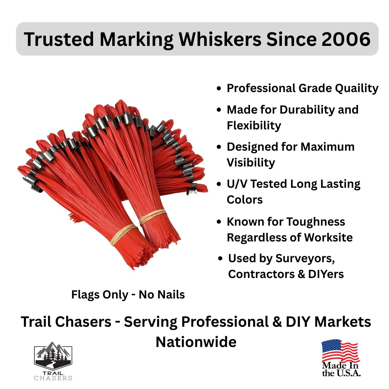 Trail Chasers Orange Marking Flags for Survey Construction Landscaping.png