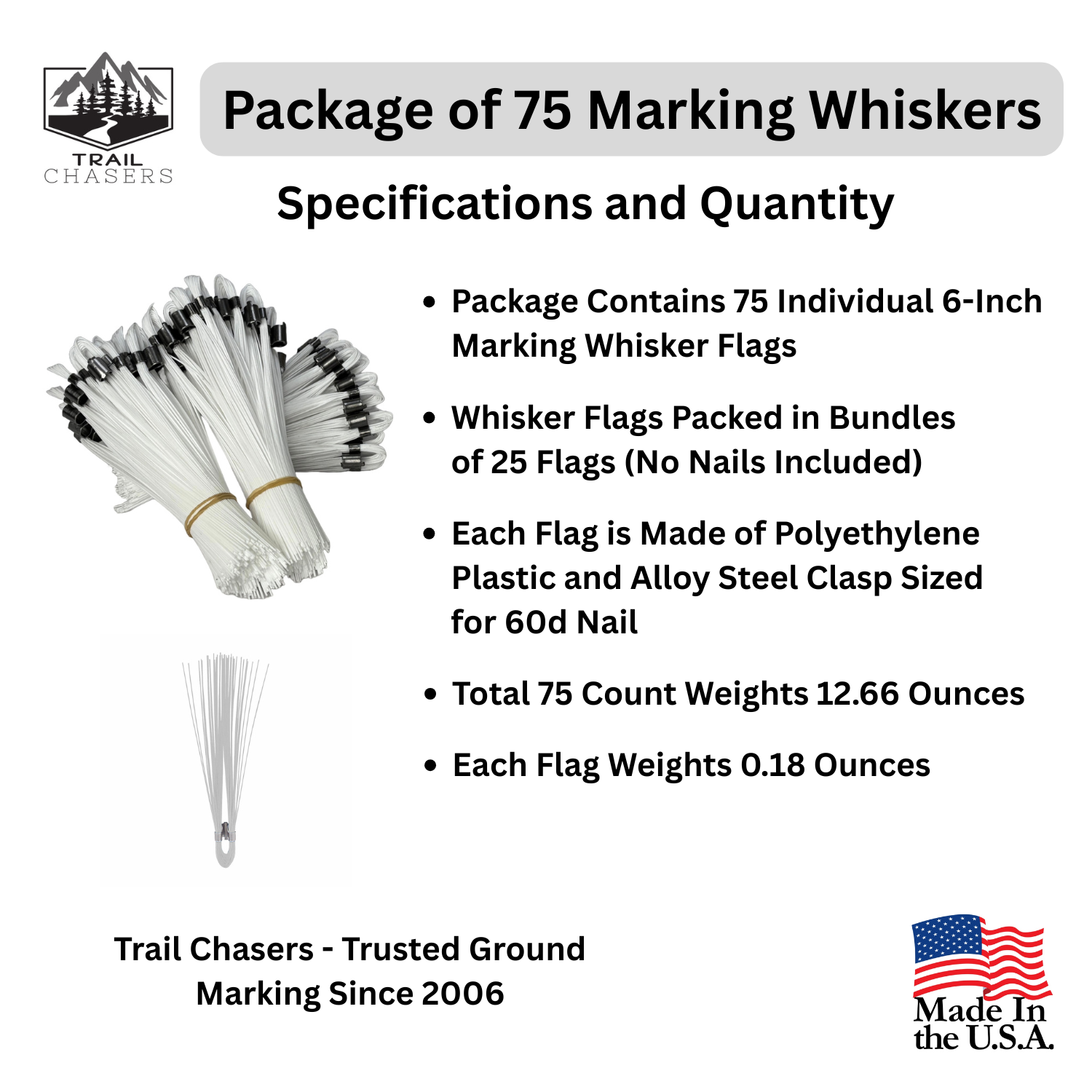Trail Chasers White 75 Count Marking Whiskers Specifications and Dimensions.png