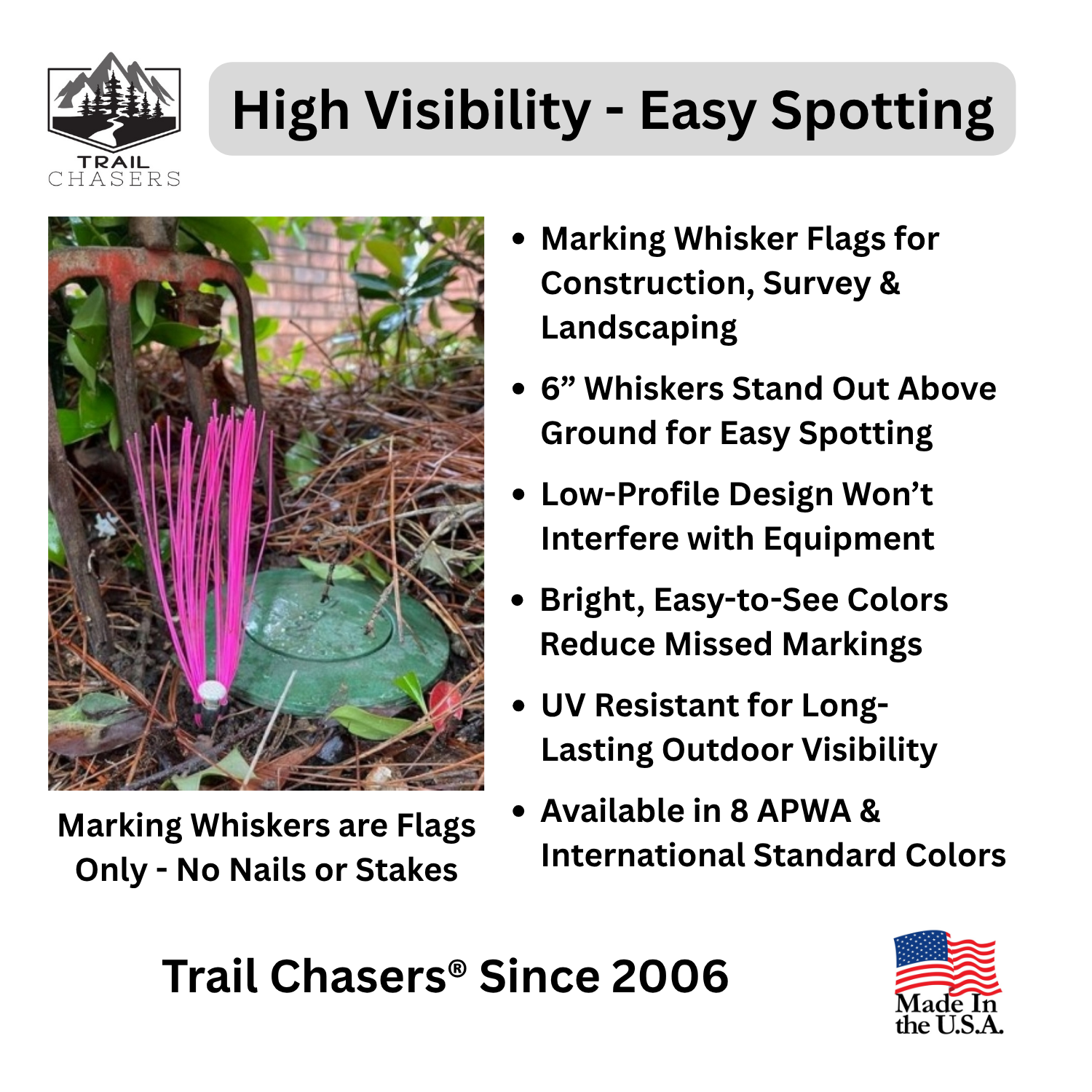 Trail Chasers Pink Marking Flags High Visibility Survey Flags Ground Markers.png