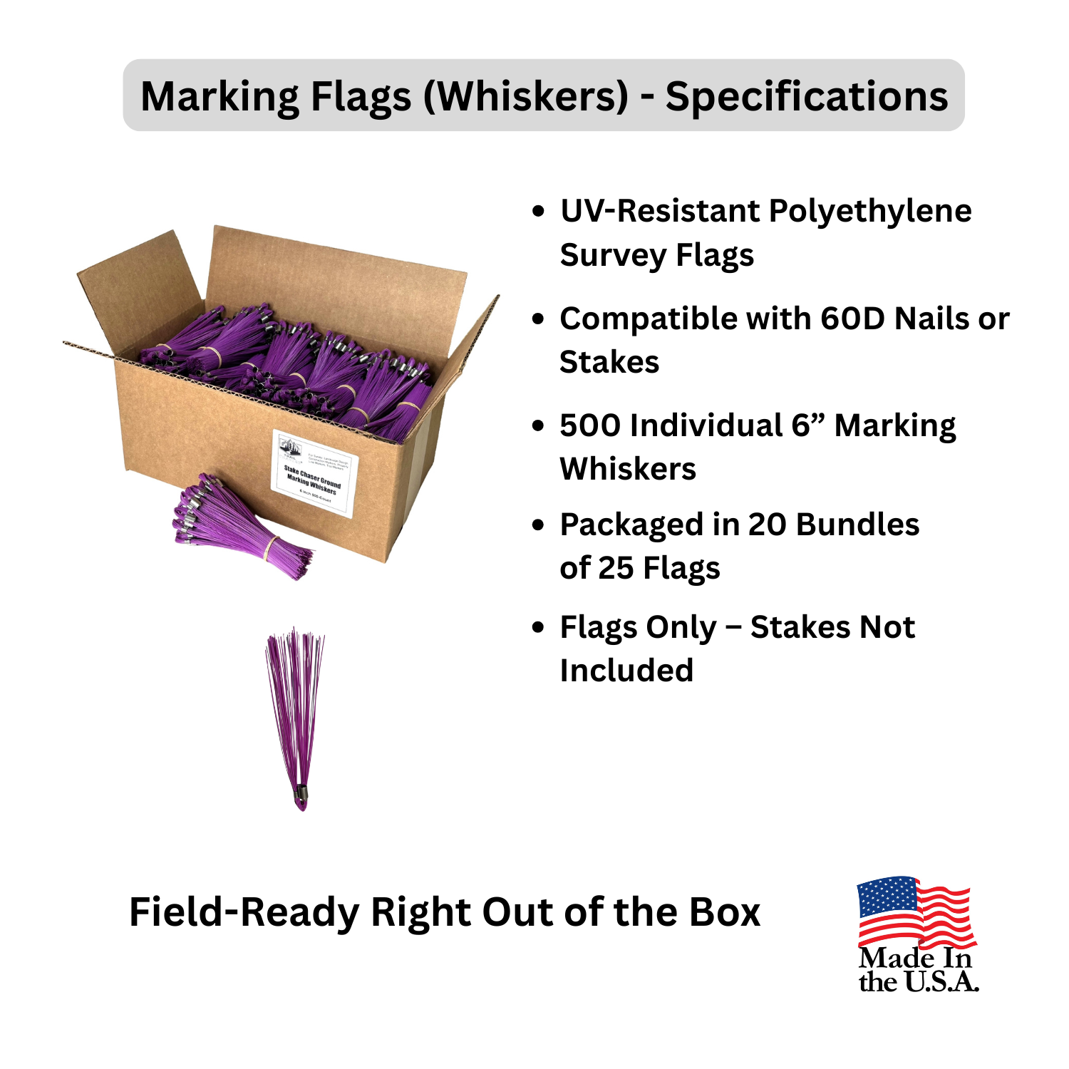 Marking Flags (Whiskers) Purple 500  Count - Specifications.png