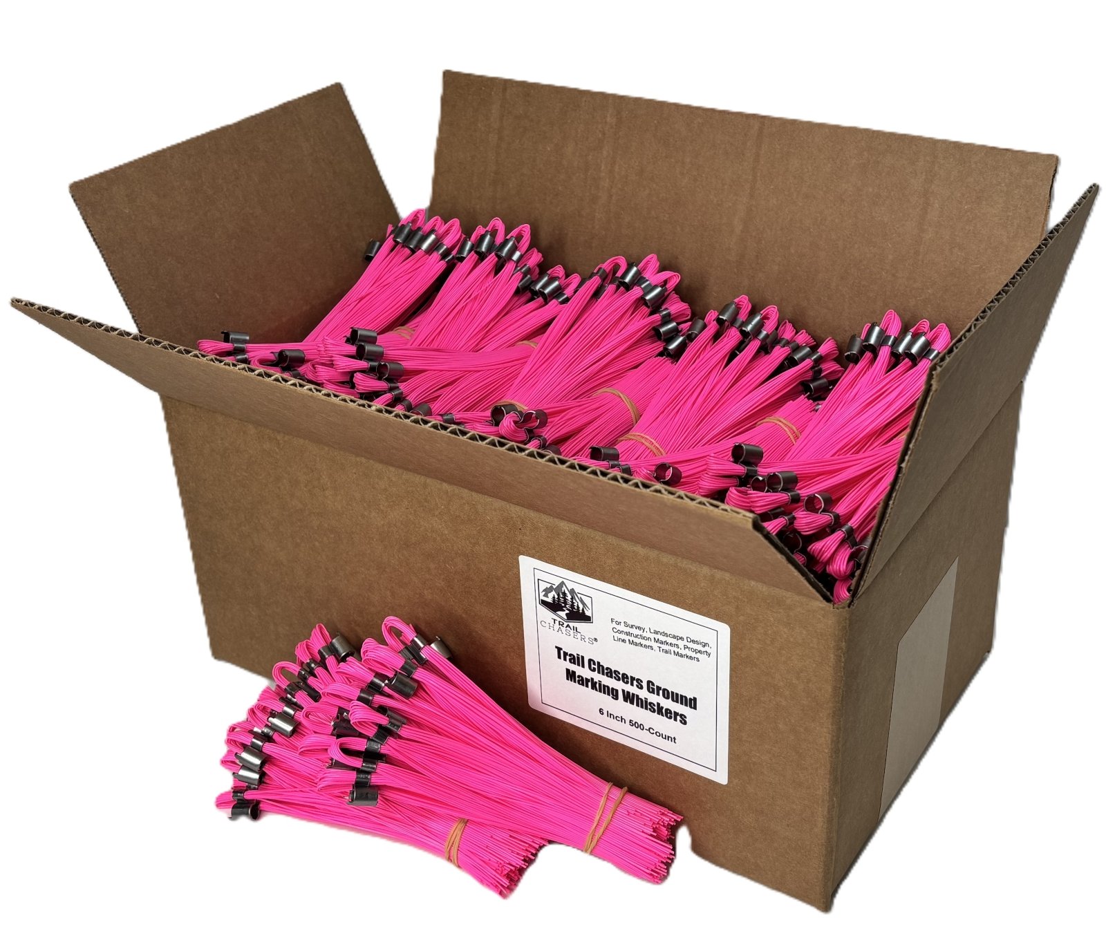 Trail Chasers Pink Marking Flags (Whiskers) 500-Pack