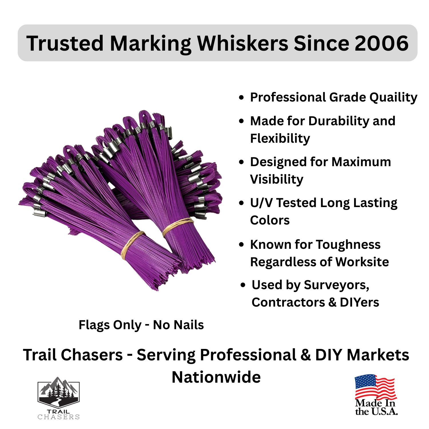 Trail Chasers Purple Marking Flags for Survey Construction Landscaping.png