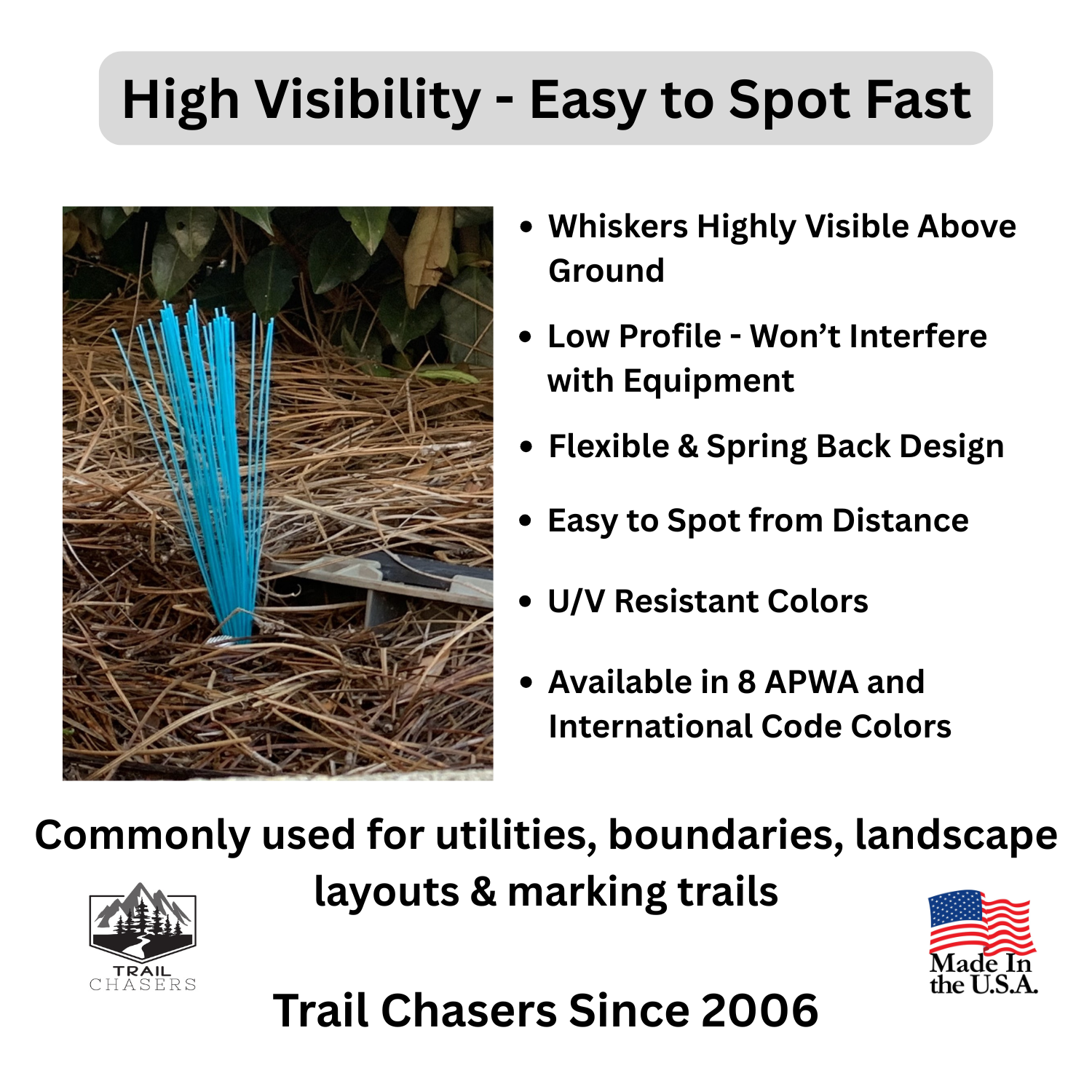 Trail Chasers Blue Marking Flags High Vivibility Survey Flags Ground Markers.png