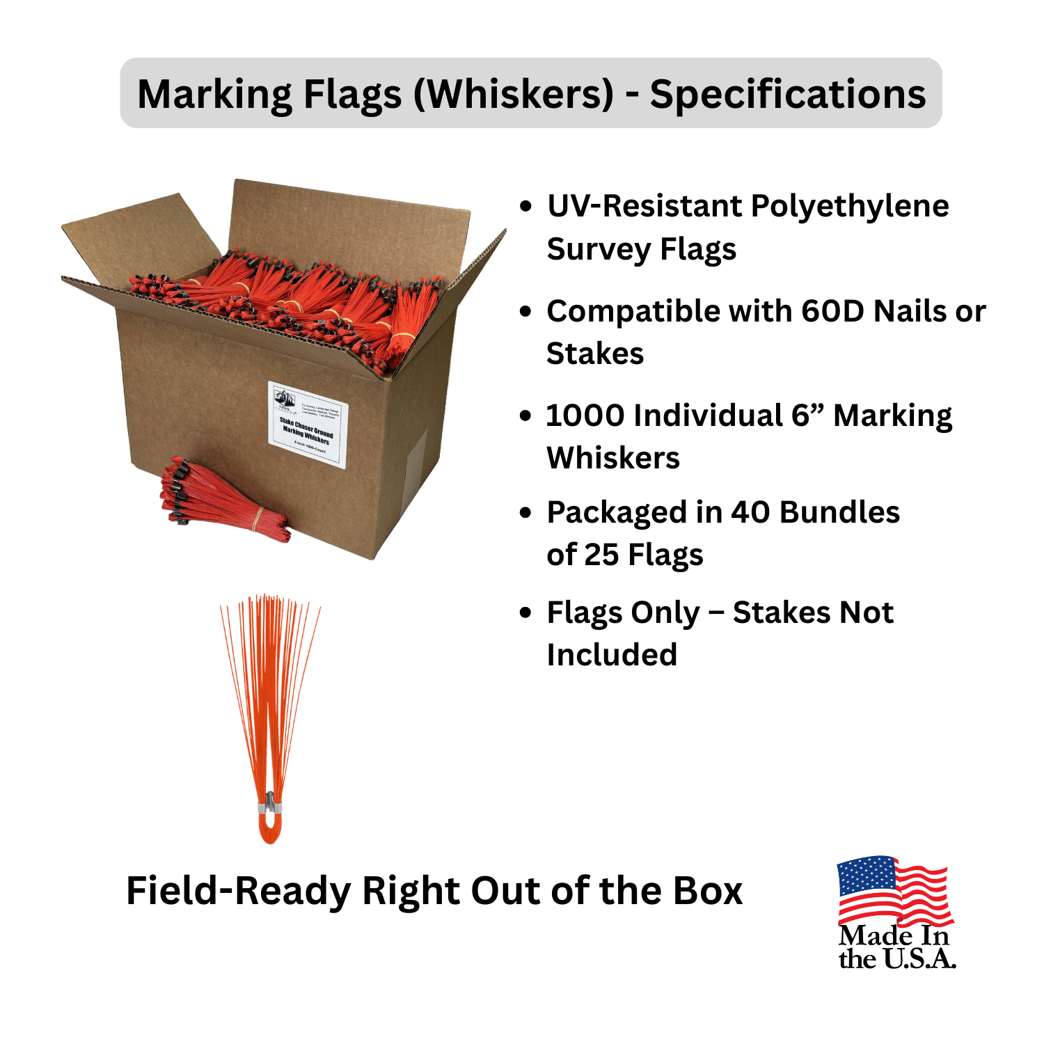 Marking Flags (Whiskers) Orange 1000 Count - Specifications.png